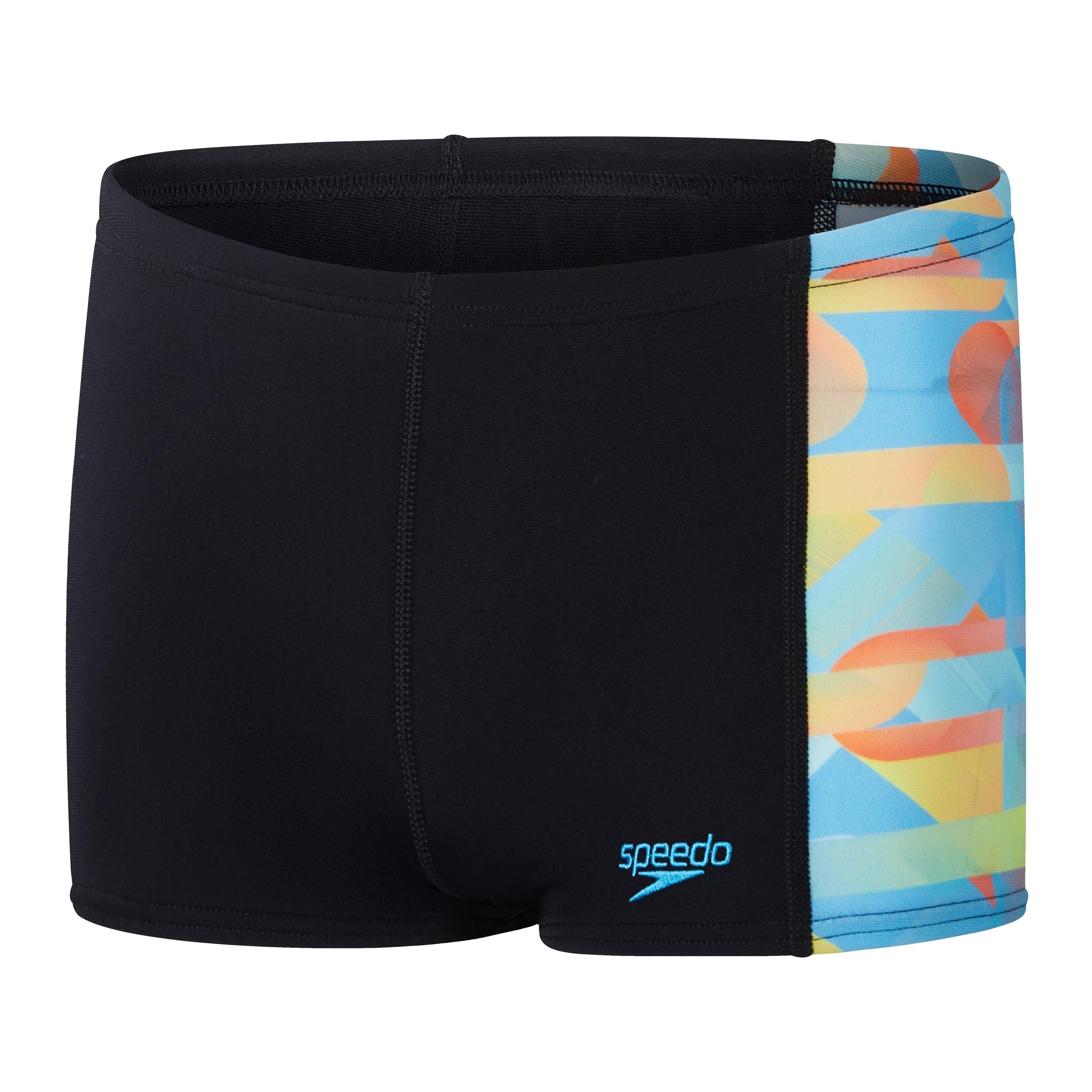 Speedo Boys Kids' Swimming Trunks - Black/Blue - 13 (XL)