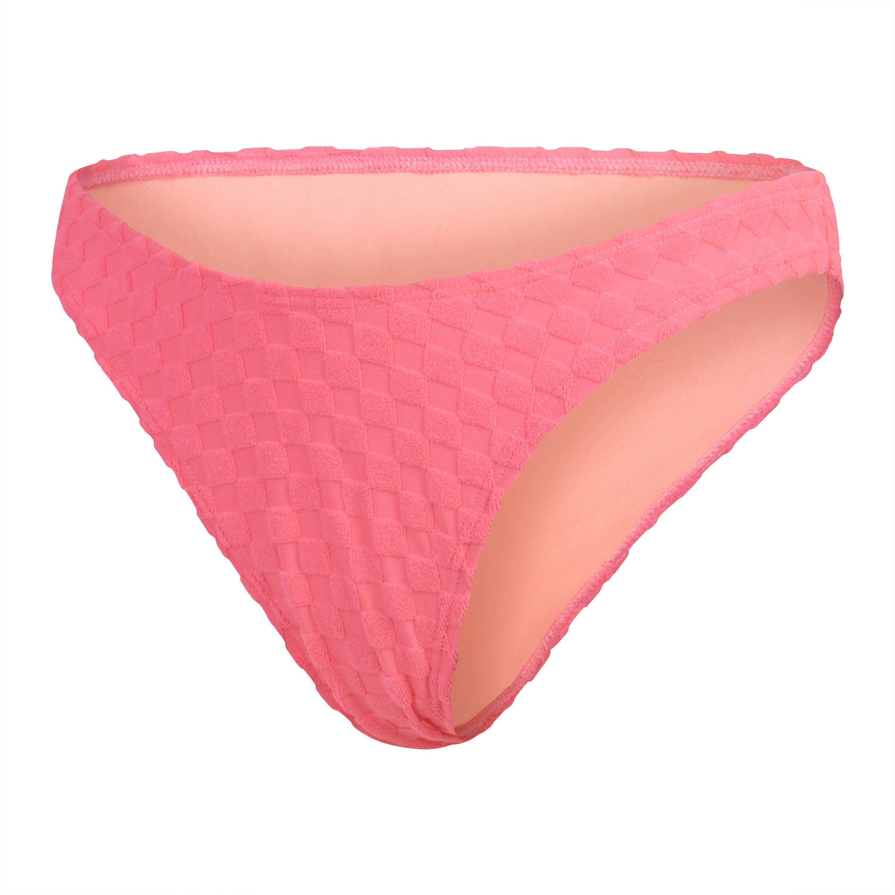 Speedo Women's Terry High Waisted Bikini Bottoms - Light Pink - 12 (M)