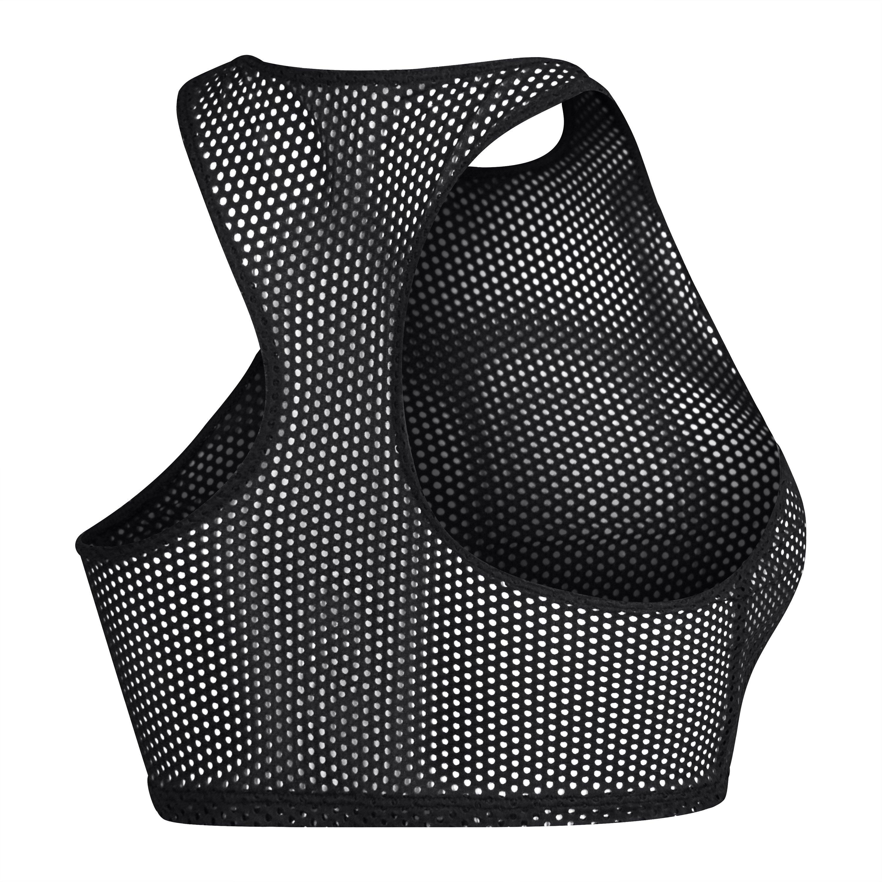 Grey - Speedo - Mesh Crop Top 001 - 2