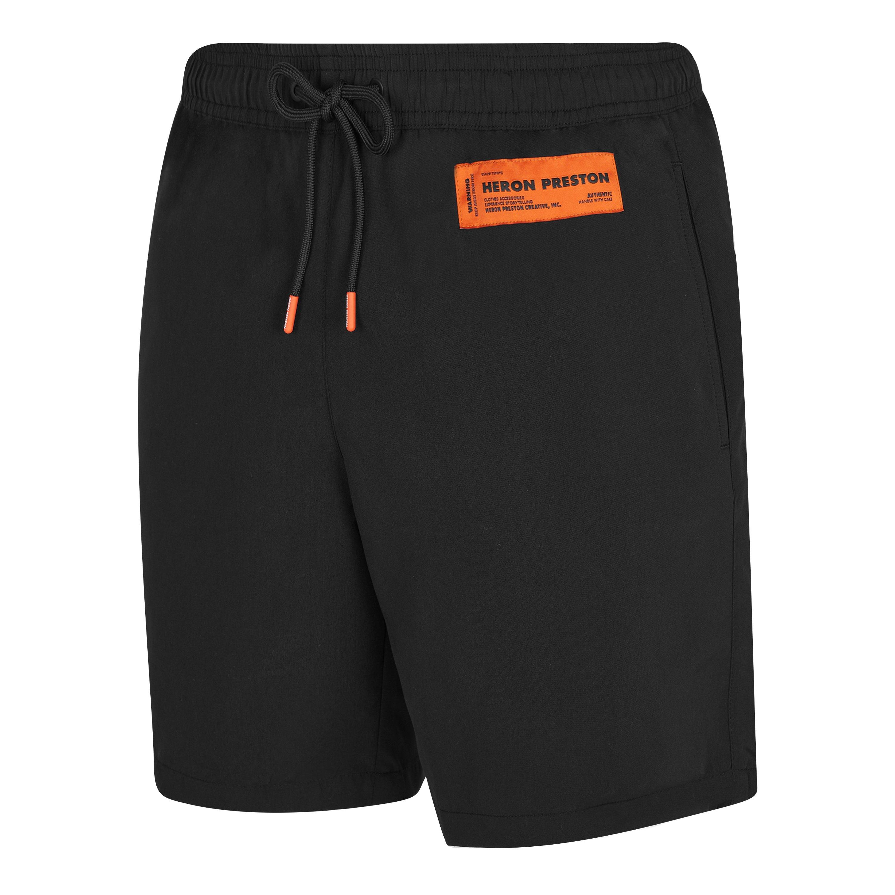 Black 1000 - Heron Preston - Logo Patch Swim Shorts - 7