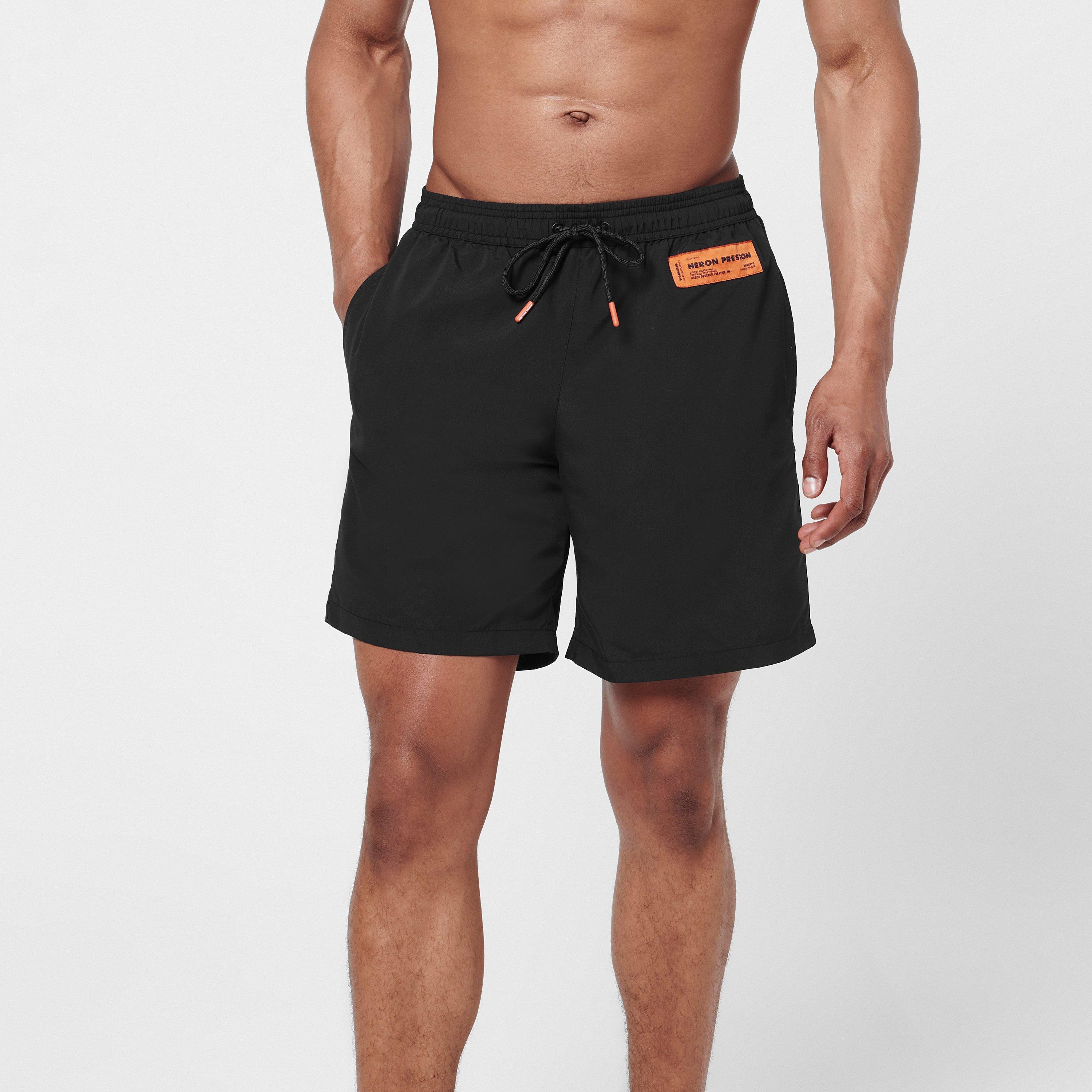 Black 1000 - Heron Preston - Logo Patch Swim Shorts - 3