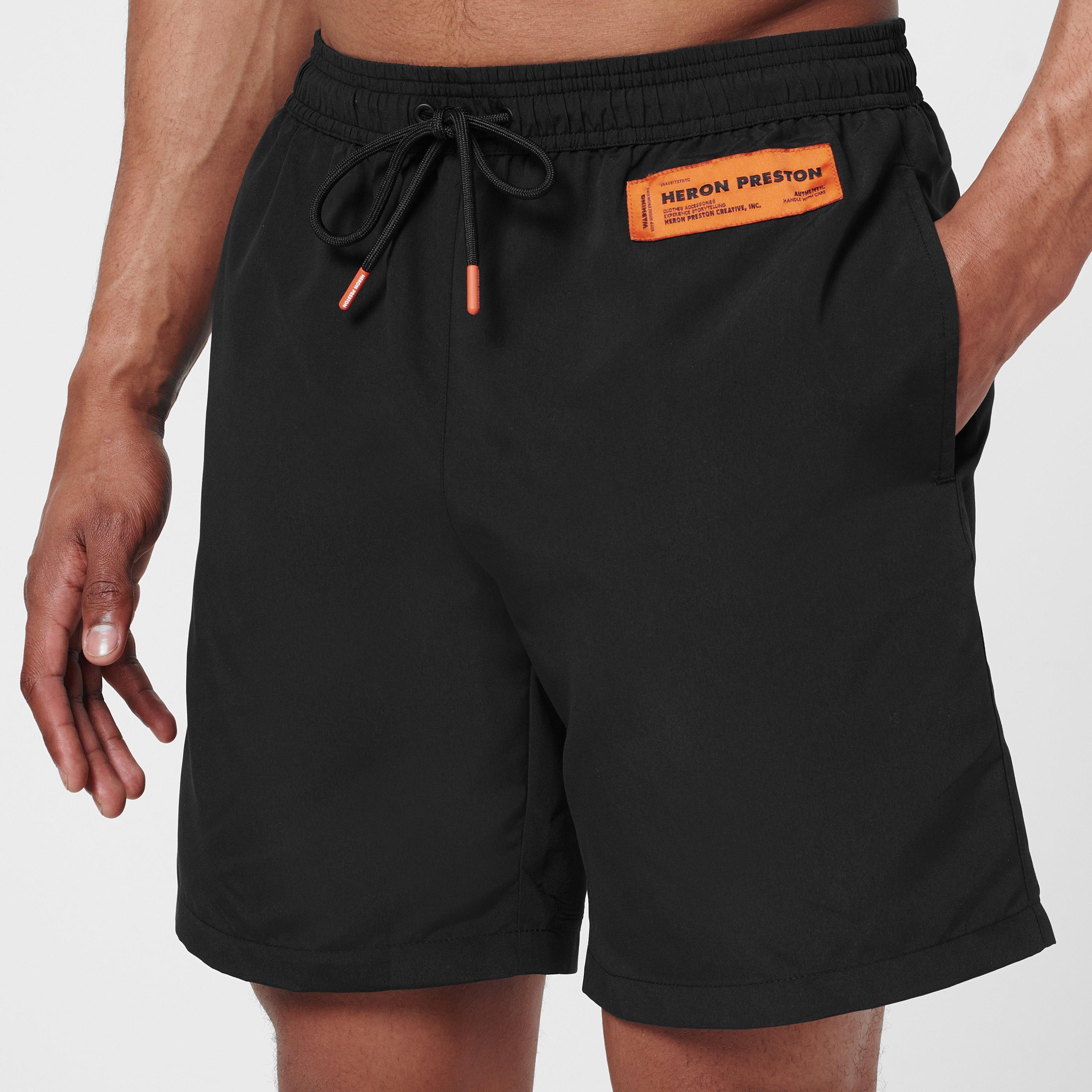 Black 1000 - Heron Preston - Logo Patch Swim Shorts - 5