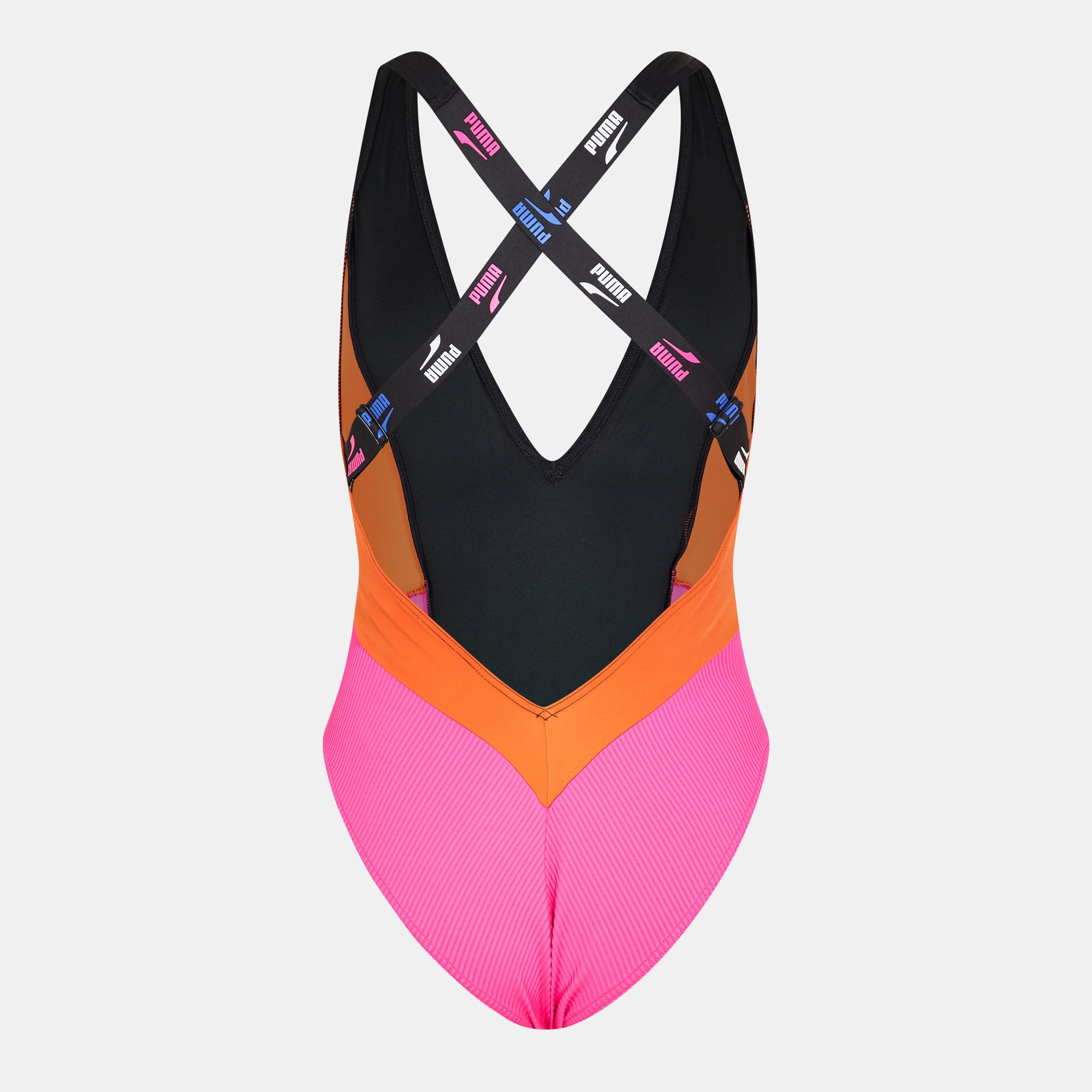 Sort Combo - Puma - One-Piece Plunge Swimsuit - 2