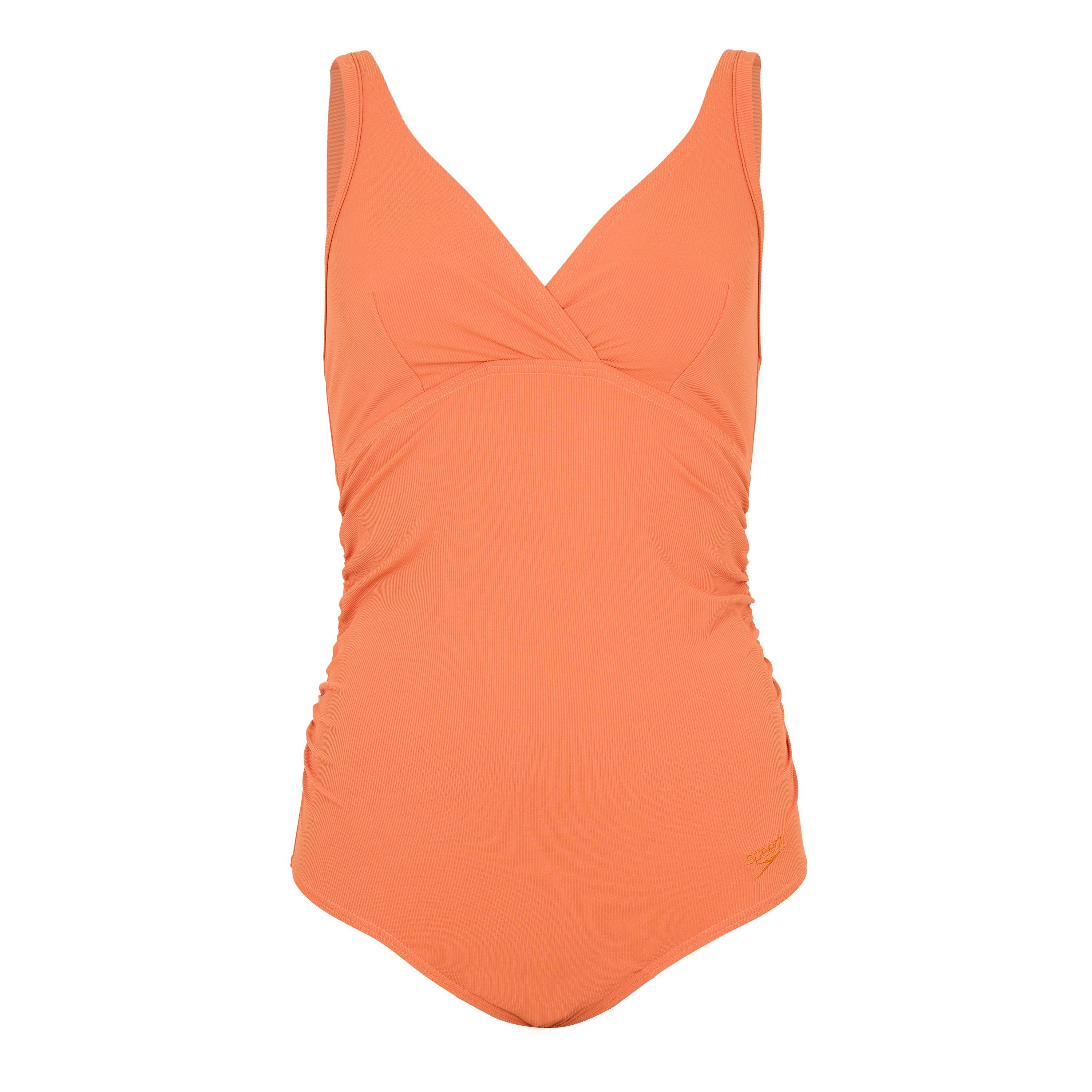 Brown/Orange - Speedo - Women's Maternity One Piece Swimsuit - 1