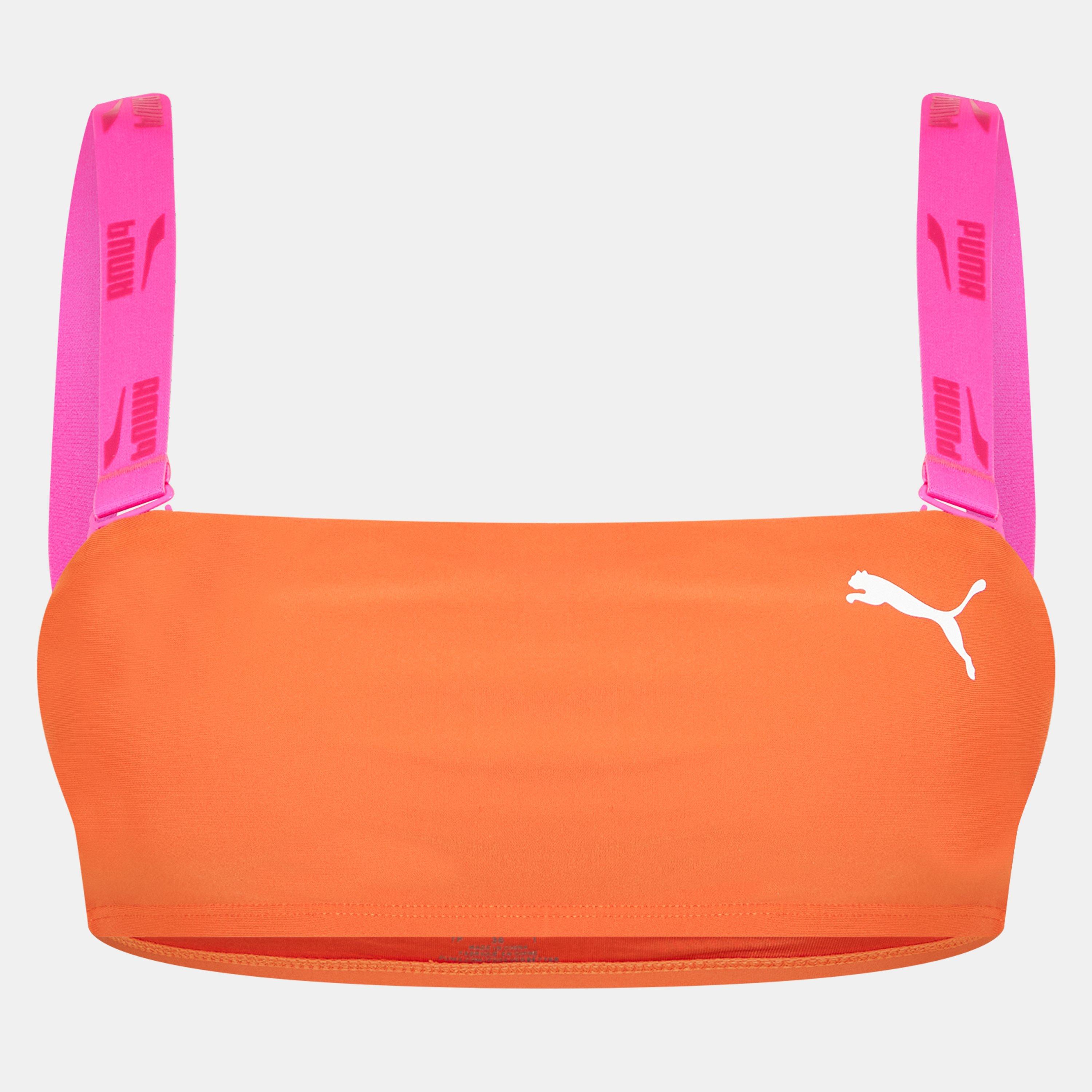 Puma Women's Swim Bandeau Bikini - Pink / Chili - 10 (S)