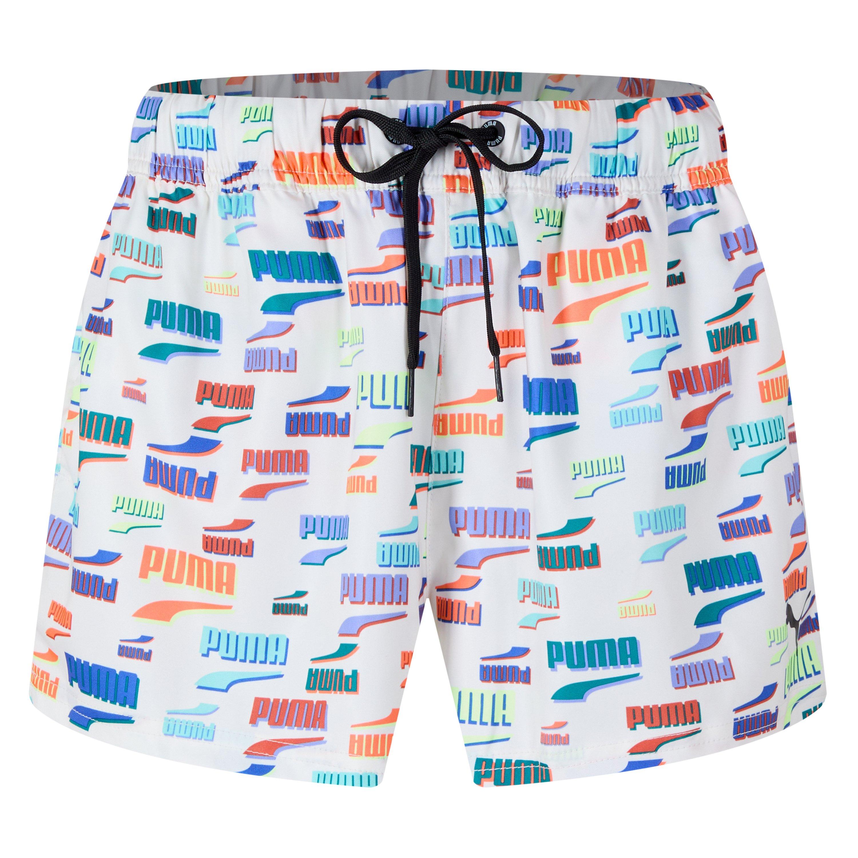 Puma Women's High Waisted Bikini Bottom - White Combo - 12 (M)