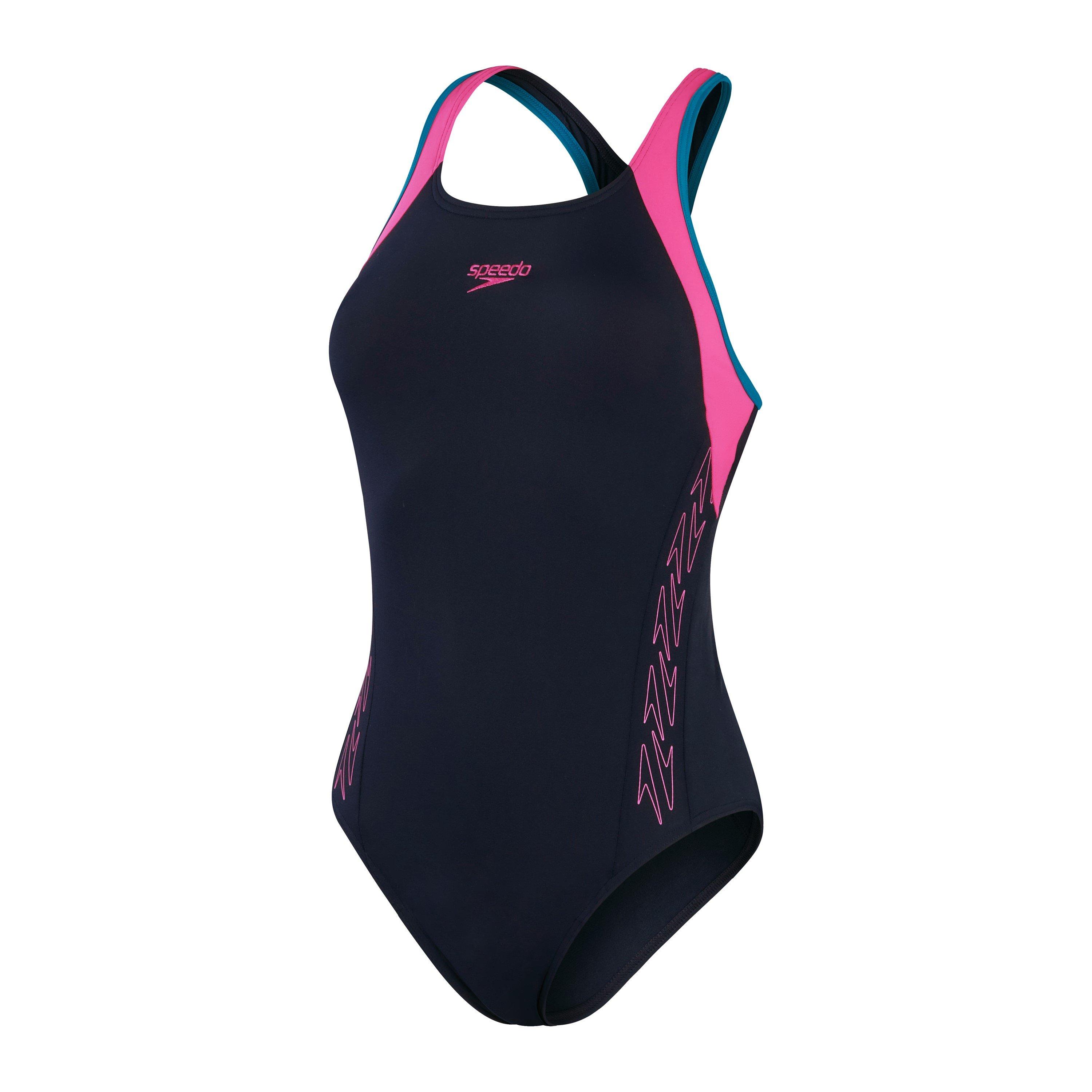 Speedo Women's One Piece Swimsuit - Navy/Pink - 30 (XS)