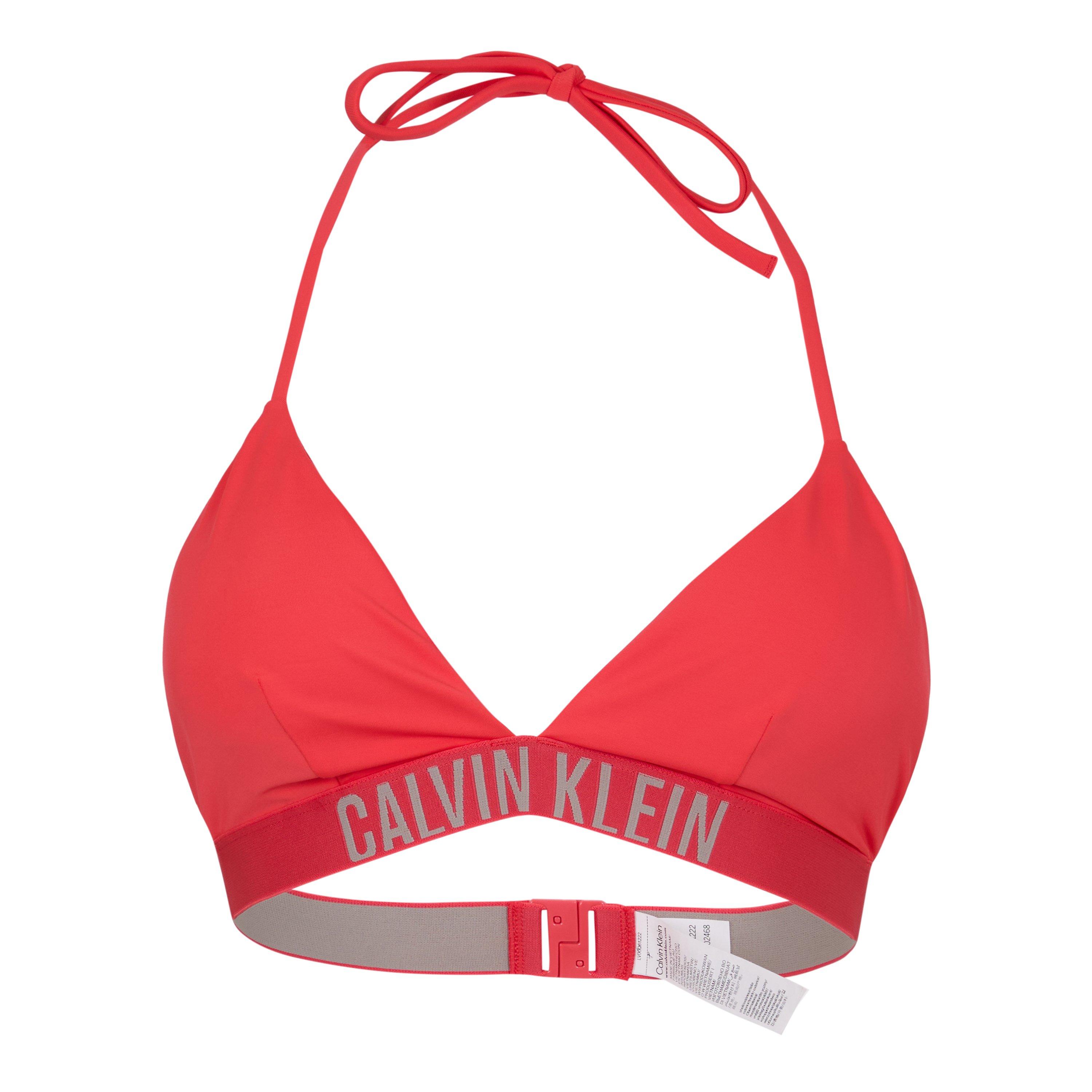 Calvin Klein Women's Triangle Bikini Top - Punch Pink - 14 (L)