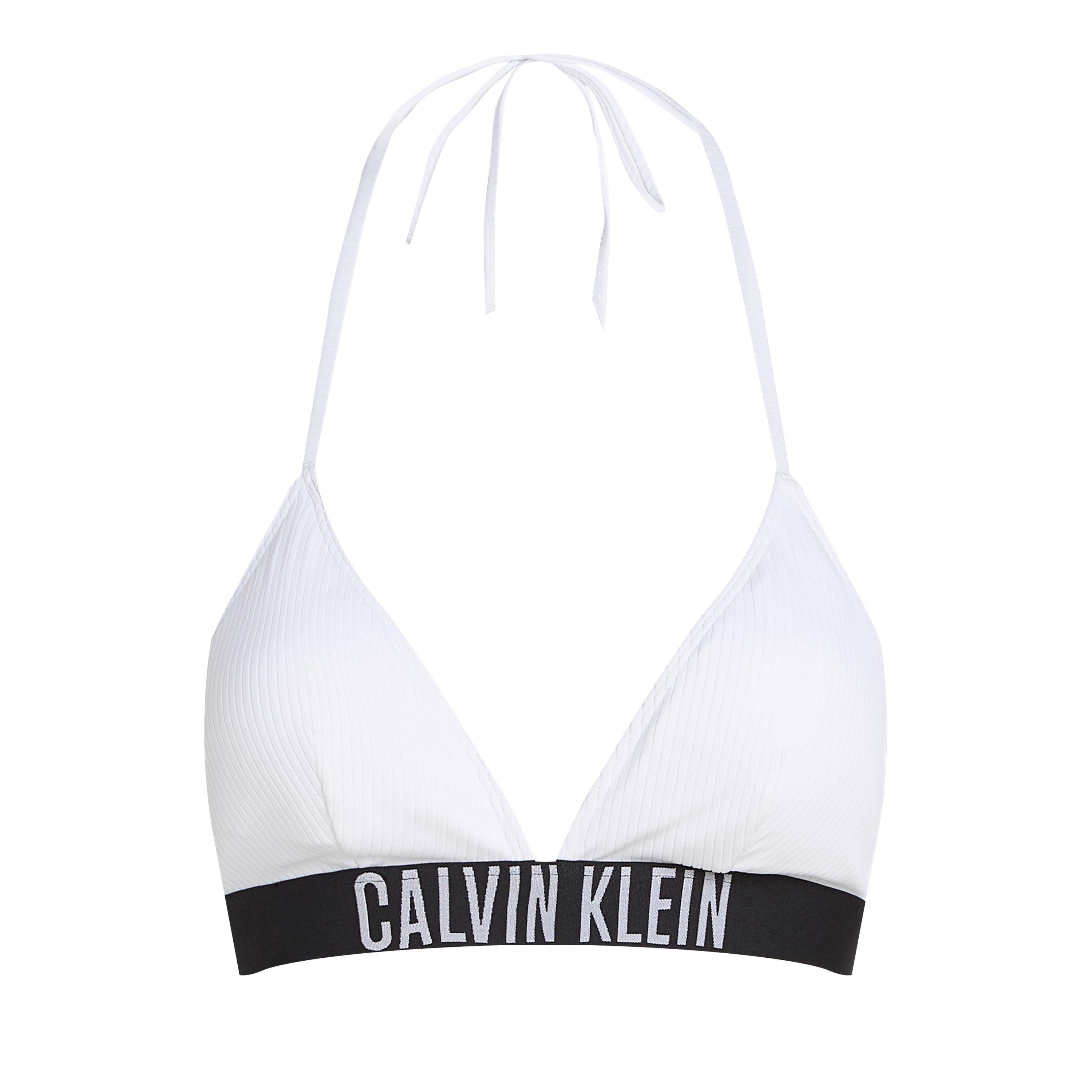 Calvin Klein Women's Triangle Bikini Top - Brill White - 12 (M)