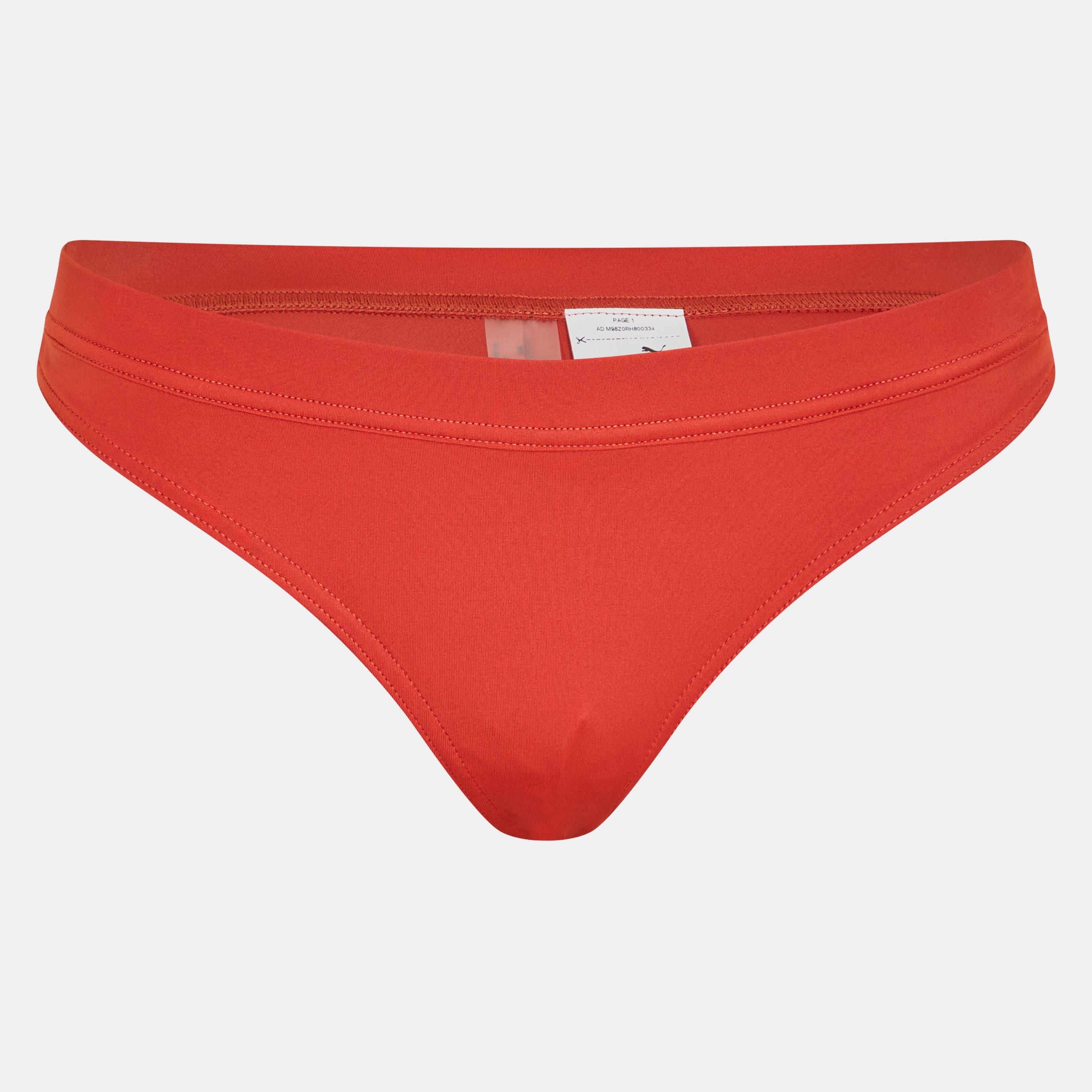 Puma Women's Brazilian Bikini Bottoms - Brown Combo - 10 (S)