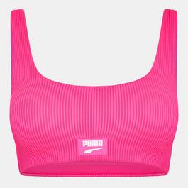 Puma Ribbed Scoop Neck Bikini Top Womens