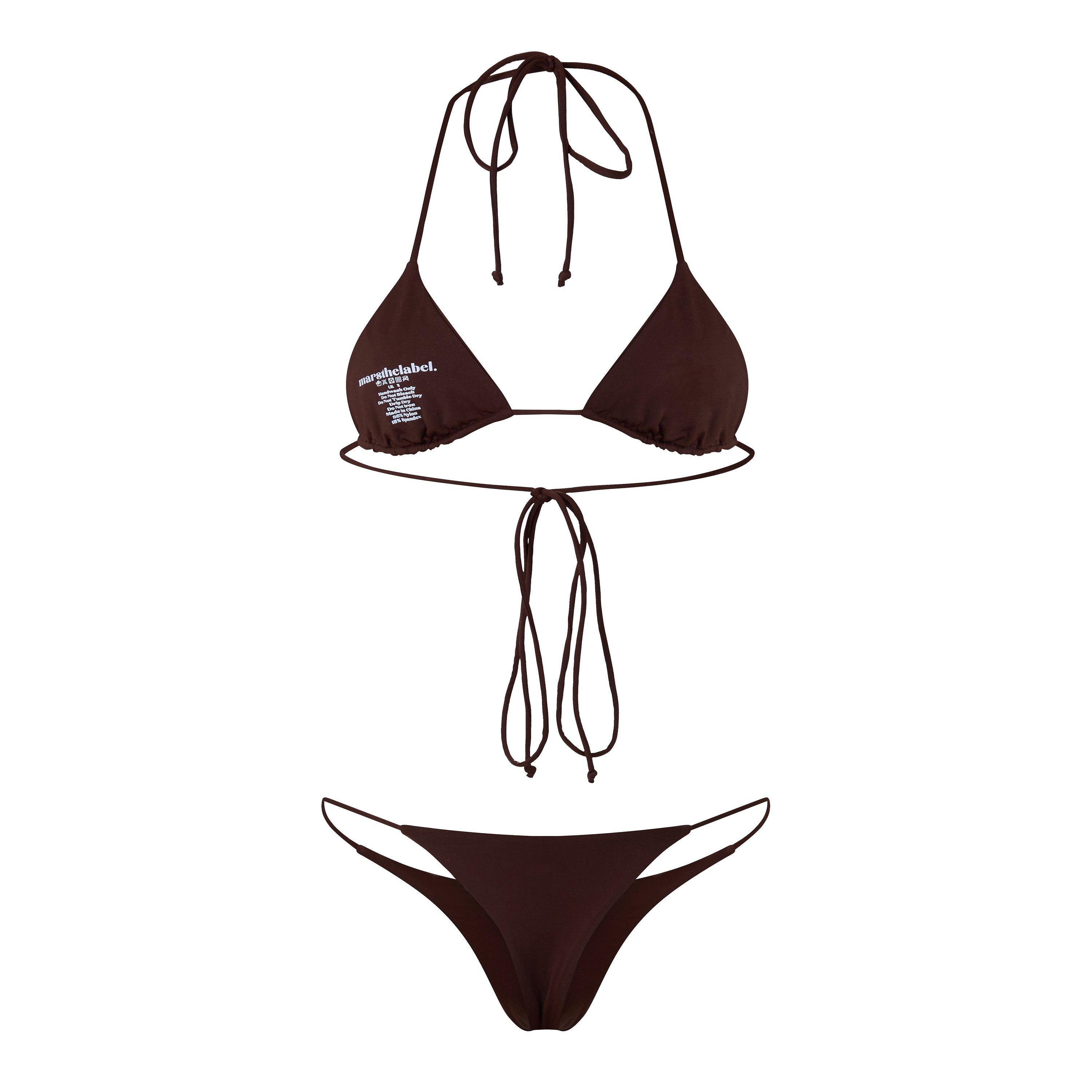 Chocolate - Mars The Label - Women's Rhinestone Bikini Set - 2