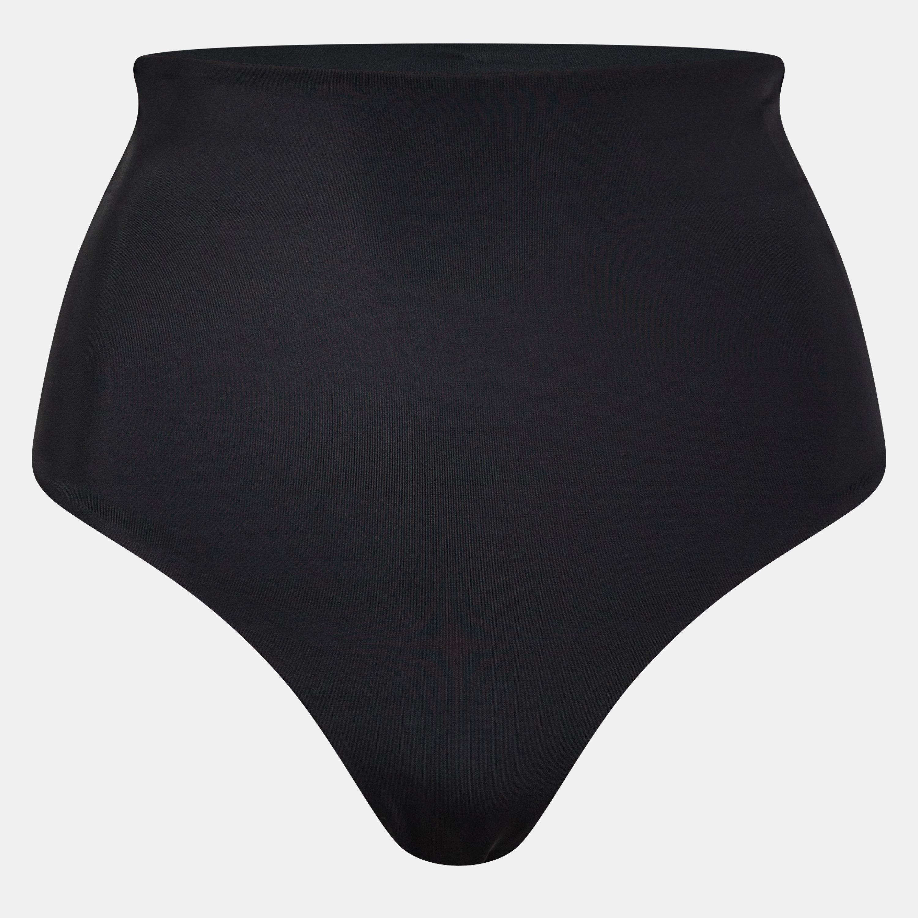 Puma Women's Ribbed Brazilian Bikini Bottom - Black Combo - 10 (S)