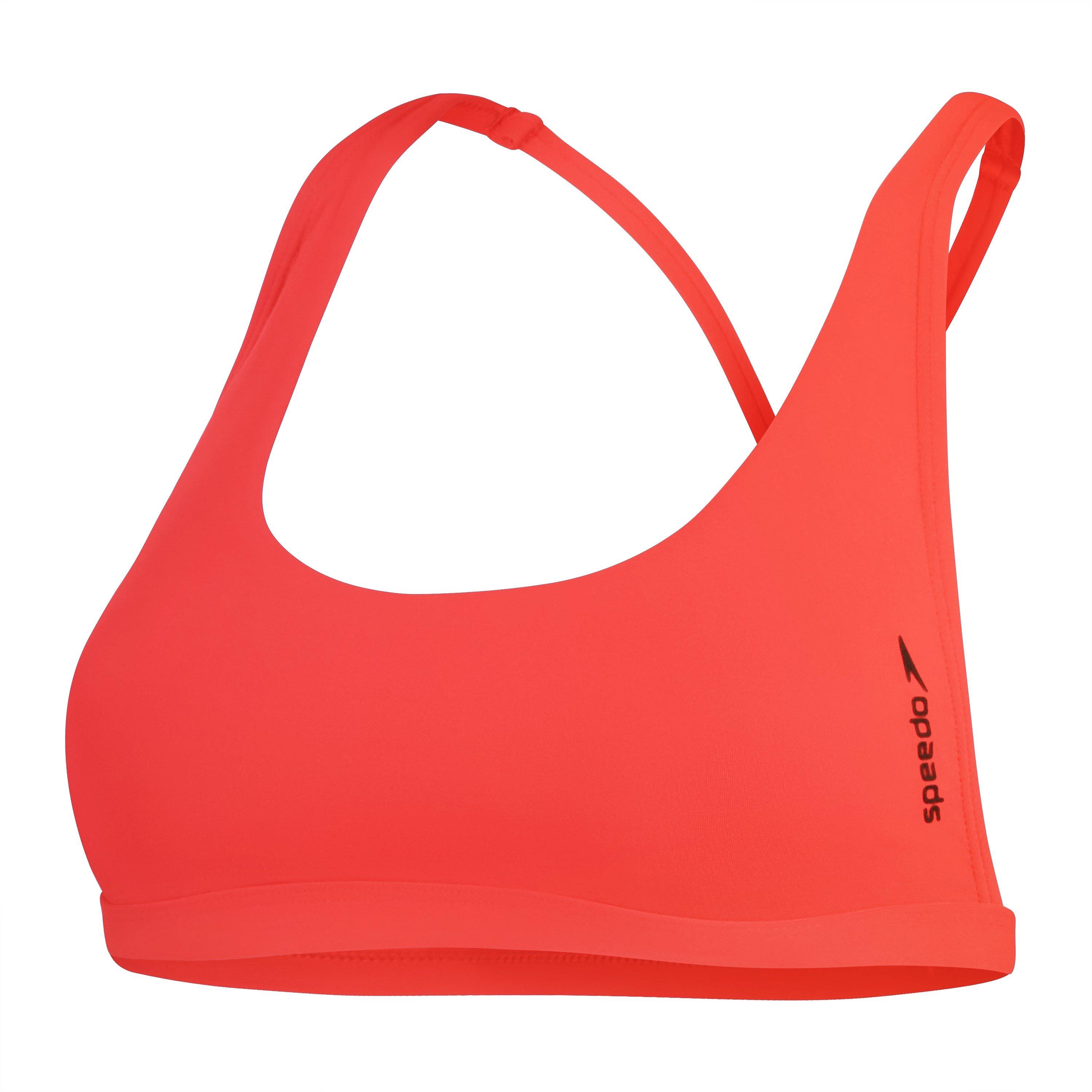 Speedo Women's Neck Bikini Top - Red - 8 (XS)