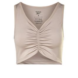 Reebok Studio Ruched Cropped Tank Top Womens