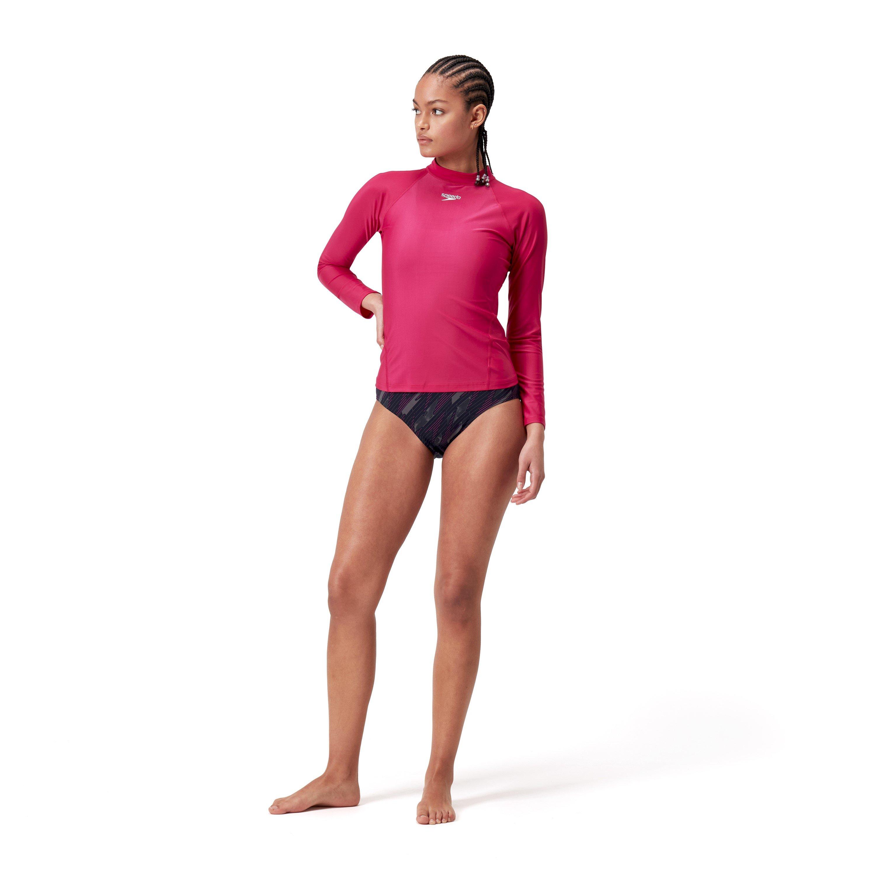 Purple - Speedo - Women's Long Sleeve One Piece Swimsuit - 1