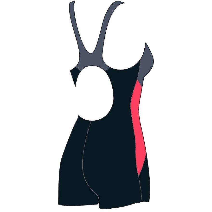 Black/Siren Red - Speedo - Colour Block Legsuit - 2