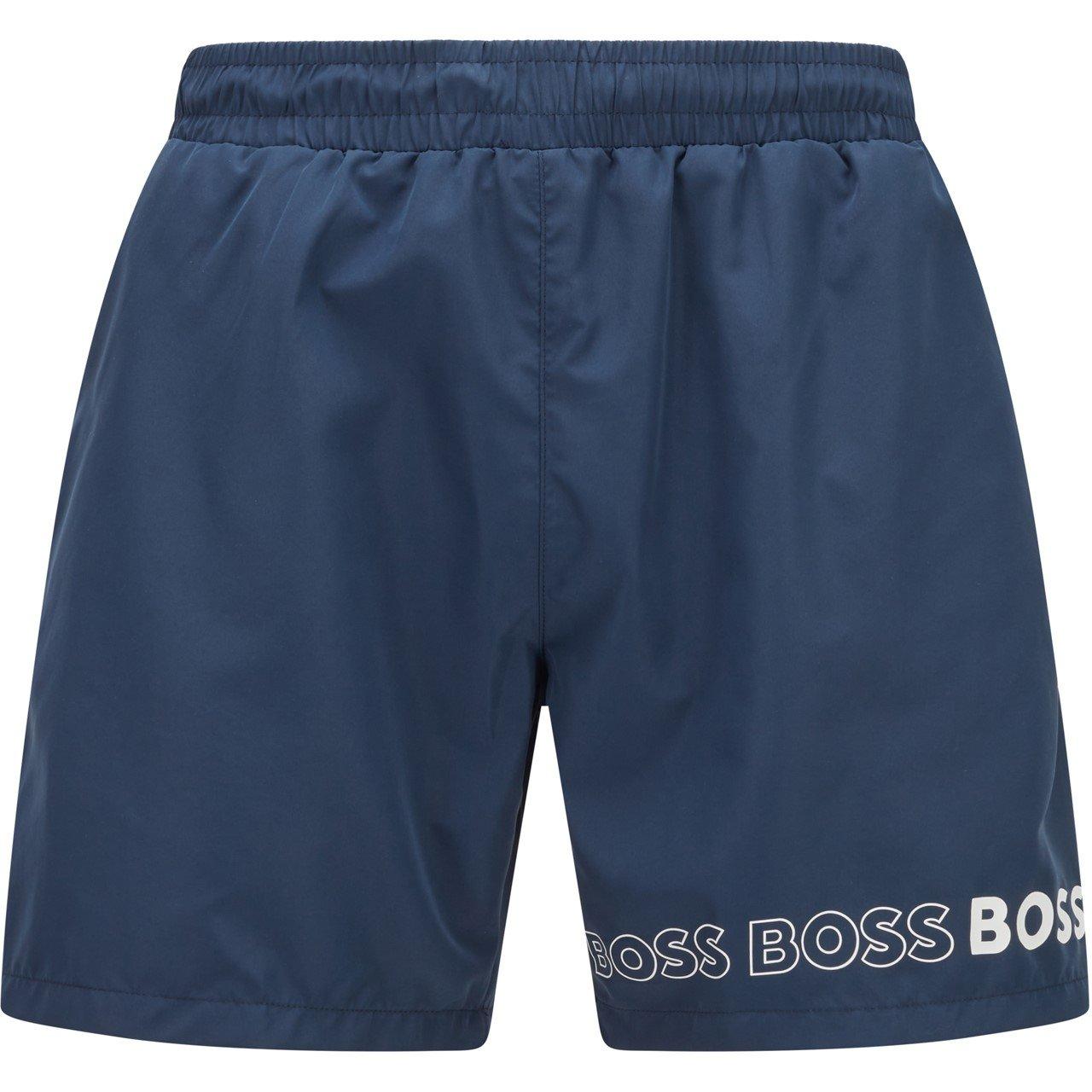 Boss Men's Dolphin Swim Shorts, Recycled Polyester - Navy 413 - XS
