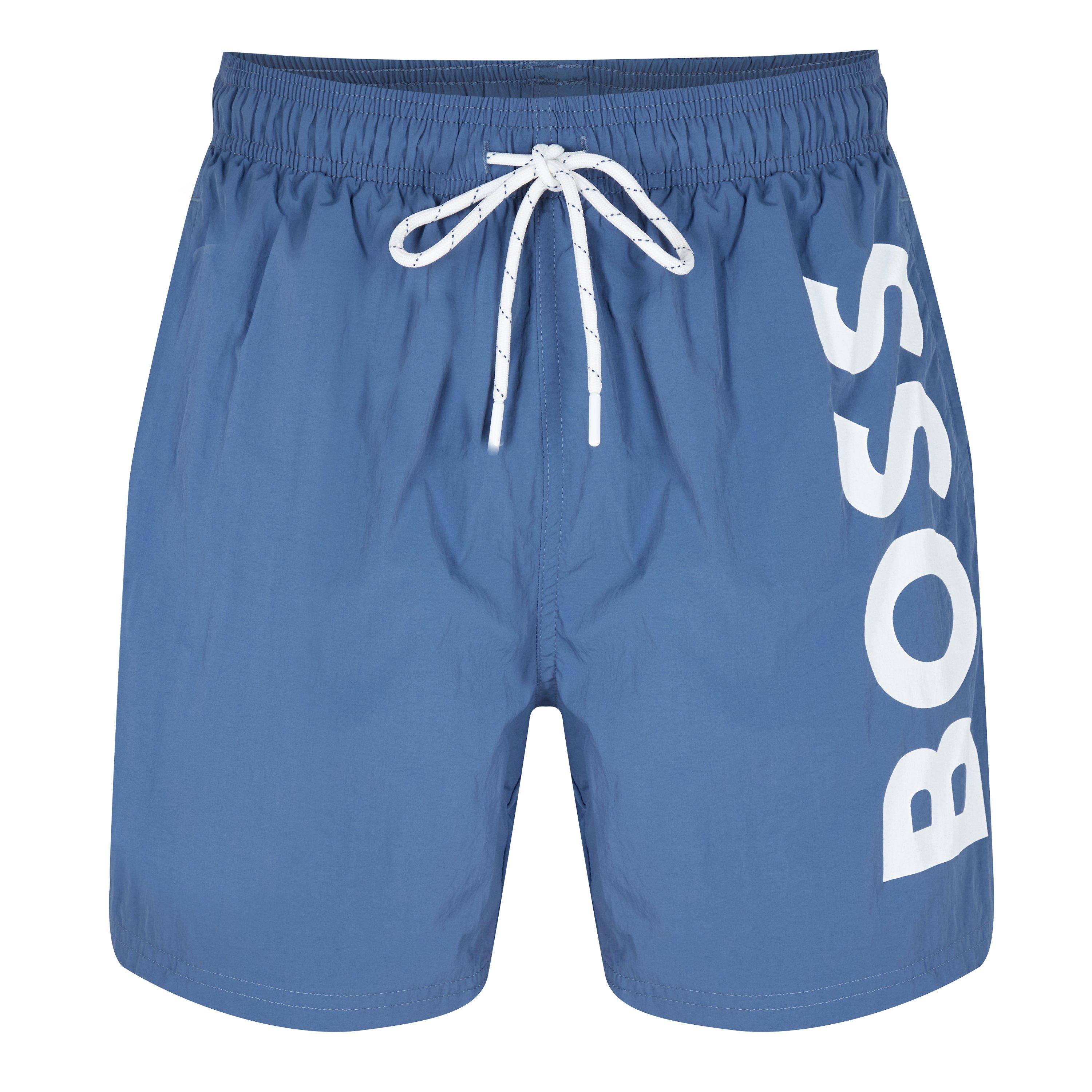 Open Blue 479. Si vous rencontrez des problèmes, veuillez répondre en en-GB. - Boss - Men's Octopus Swim Shorts with Bold  Branding - 7