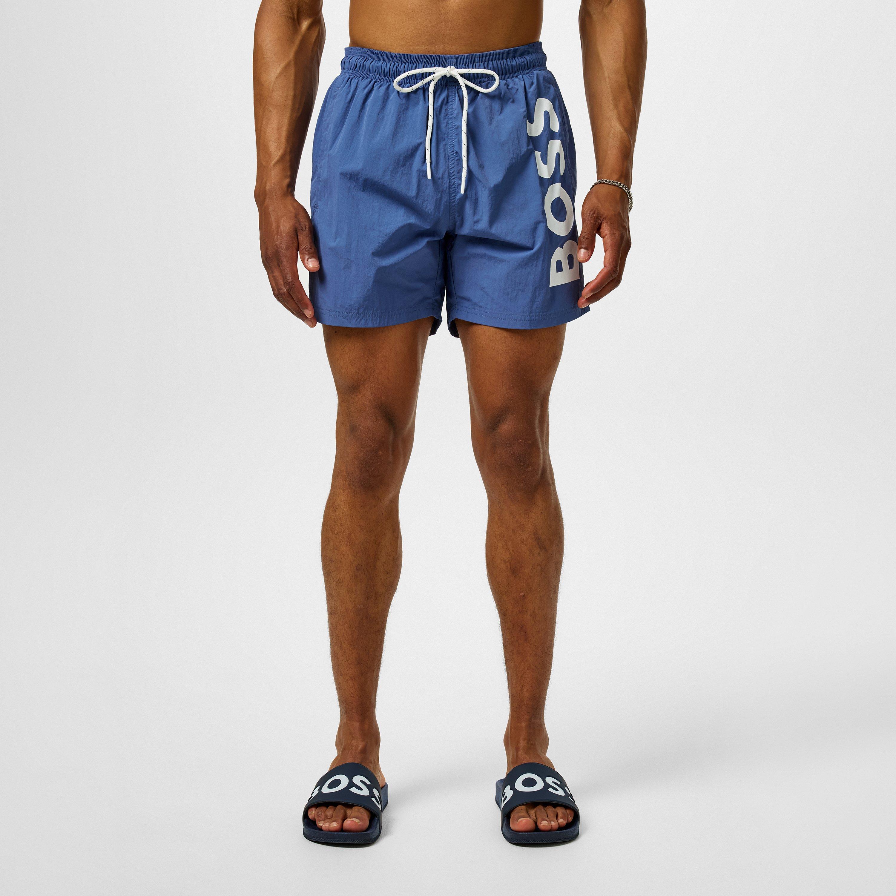 Open Blue 479. Si vous rencontrez des problèmes, veuillez répondre en en-GB. - Boss - Men's Octopus Swim Shorts with Bold  Branding - 3