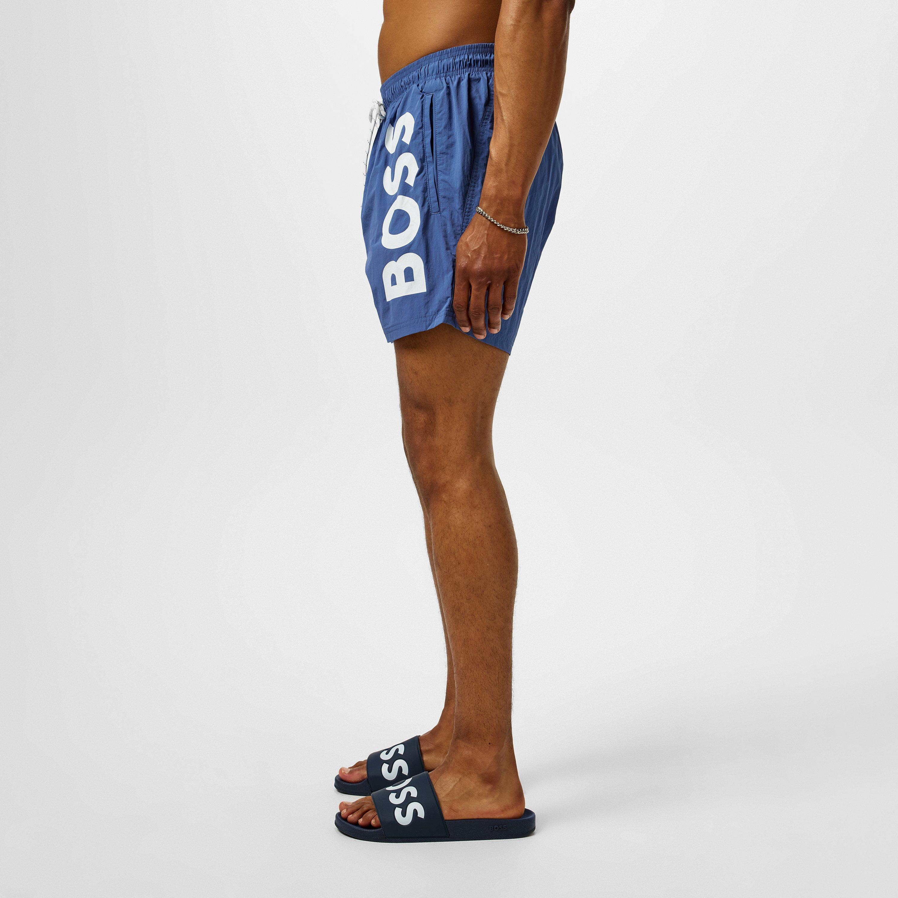 Open Blue 479. Si vous rencontrez des problèmes, veuillez répondre en en-GB. - Boss - Men's Octopus Swim Shorts with Bold  Branding - 5