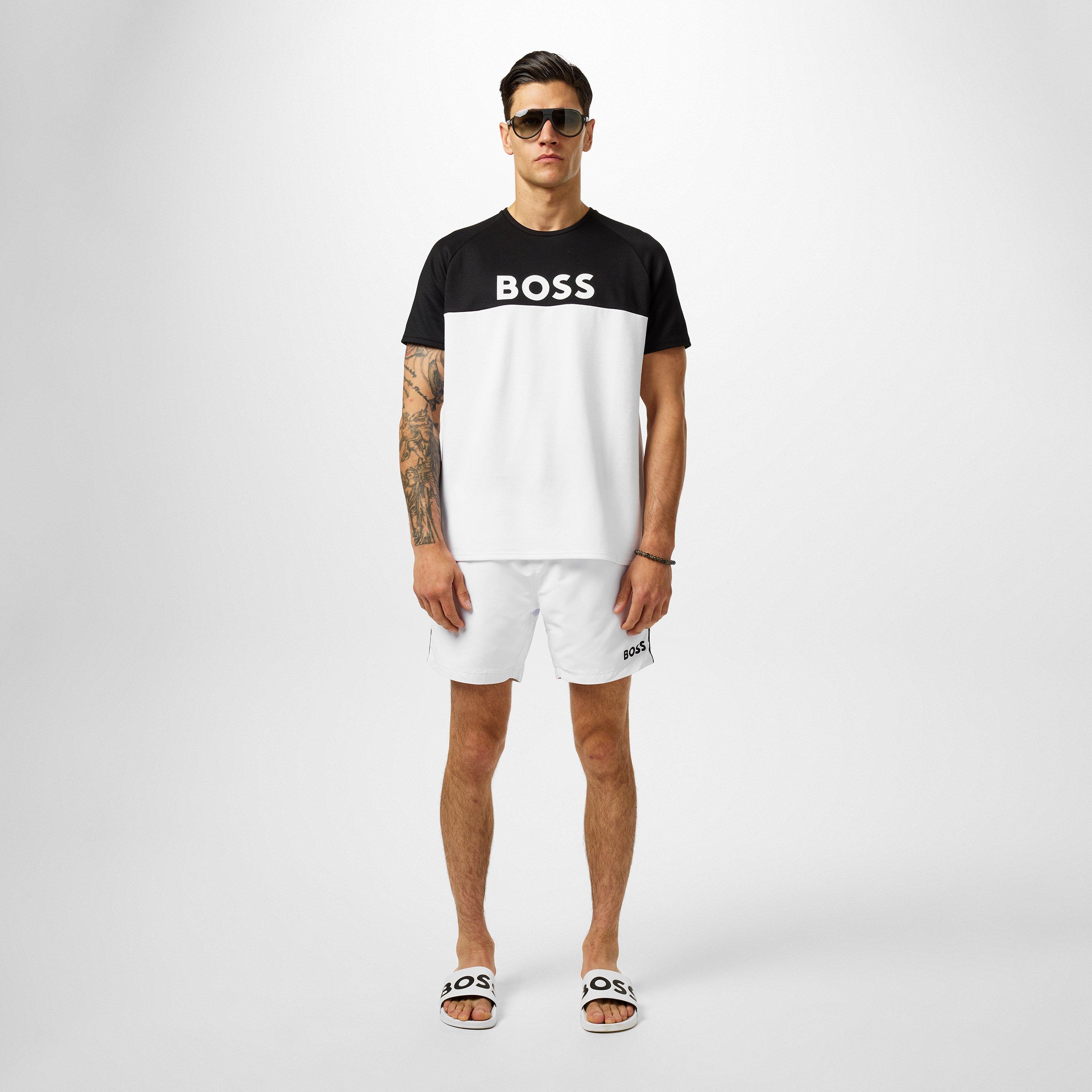 Bijelo/Crno 100 - Boss - Men's Starfish Breathable Mesh Swim Shorts - 6