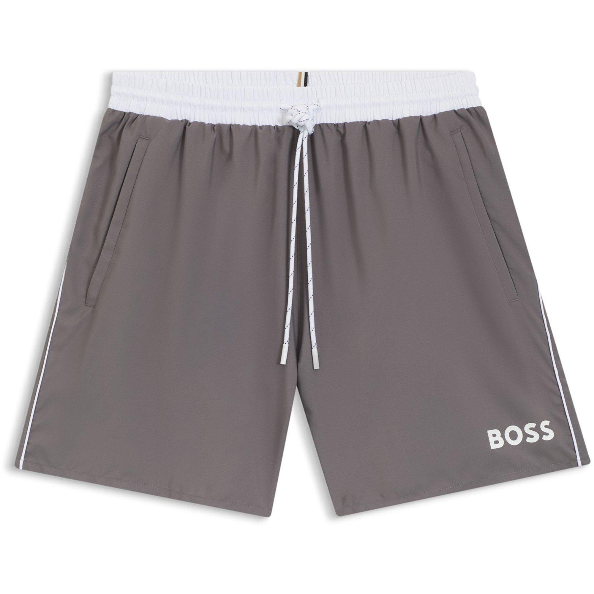 Boss Men's Bodywear Starfish Swim Shorts - Breathable Mesh - Dark Grey - 2X Large