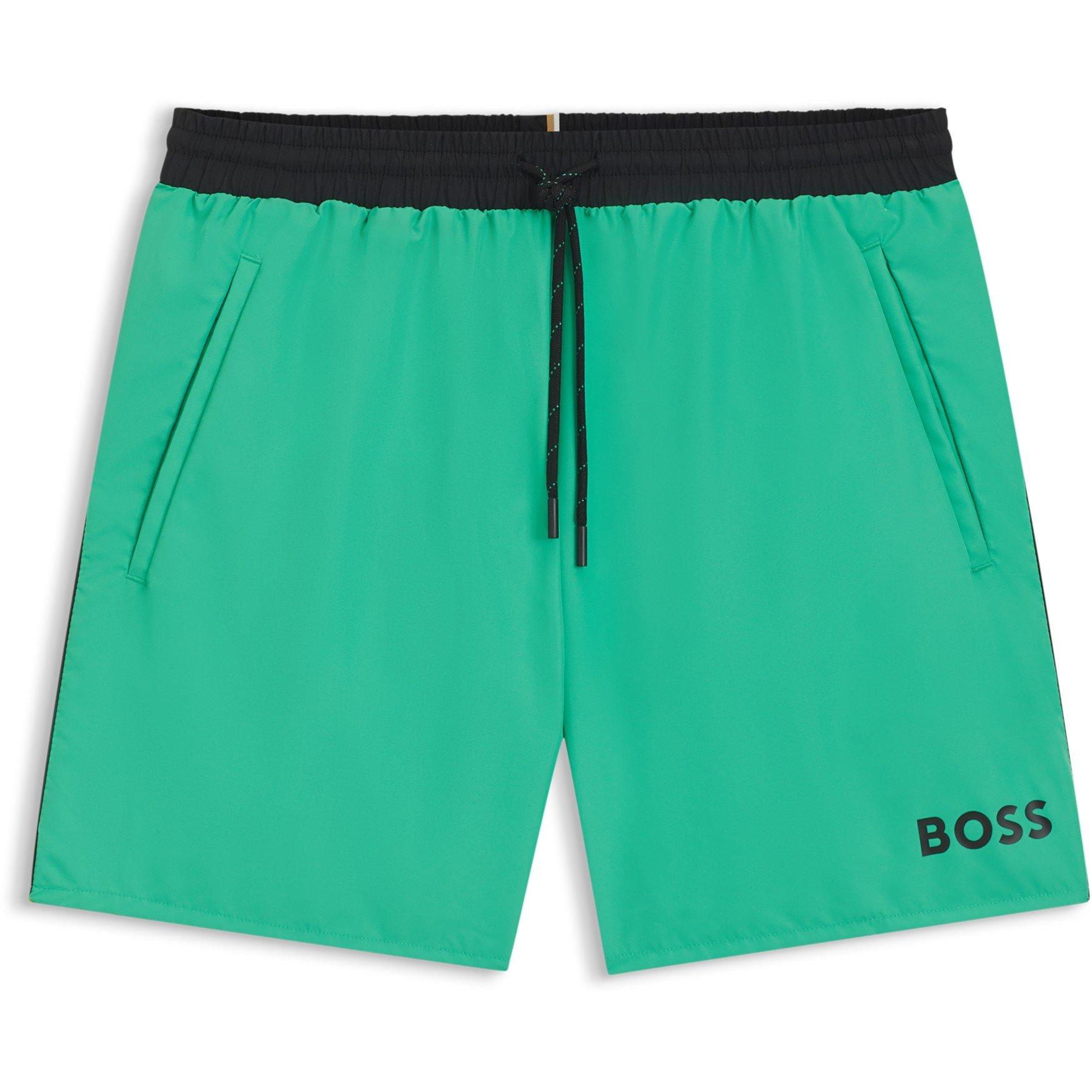 Boss Men's Bodywear Starfish Swim Shorts - Breathable Mesh - Bright Green - 2X Large