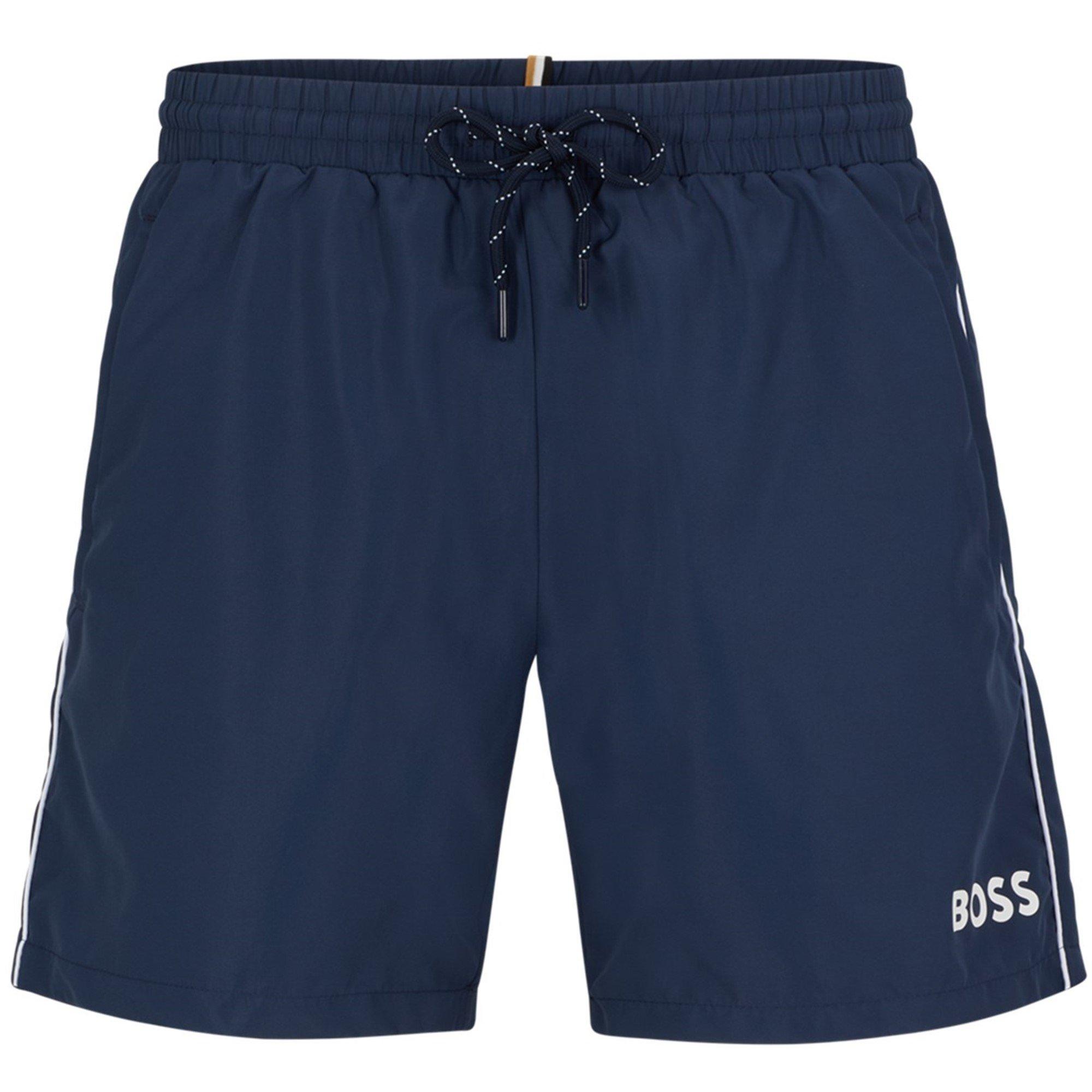 Boss Mens BOSS Bodywear Starfish Swim Shorts - Breathable Mesh - Navy 413 - Small