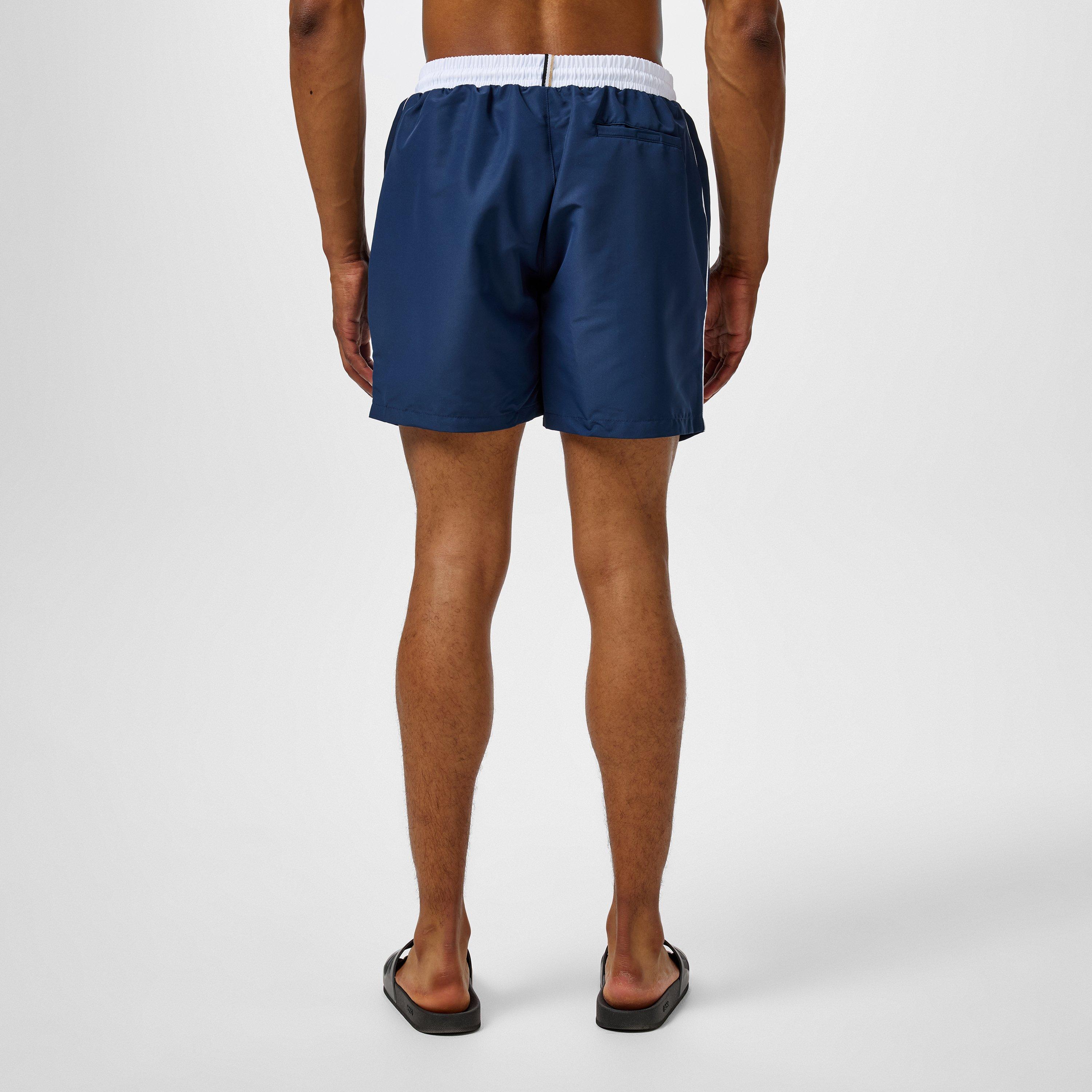Navy/Wht 413 - Boss - Mens BOSS Bodywear Starfish Swim Shorts - Breathable Mesh - 4