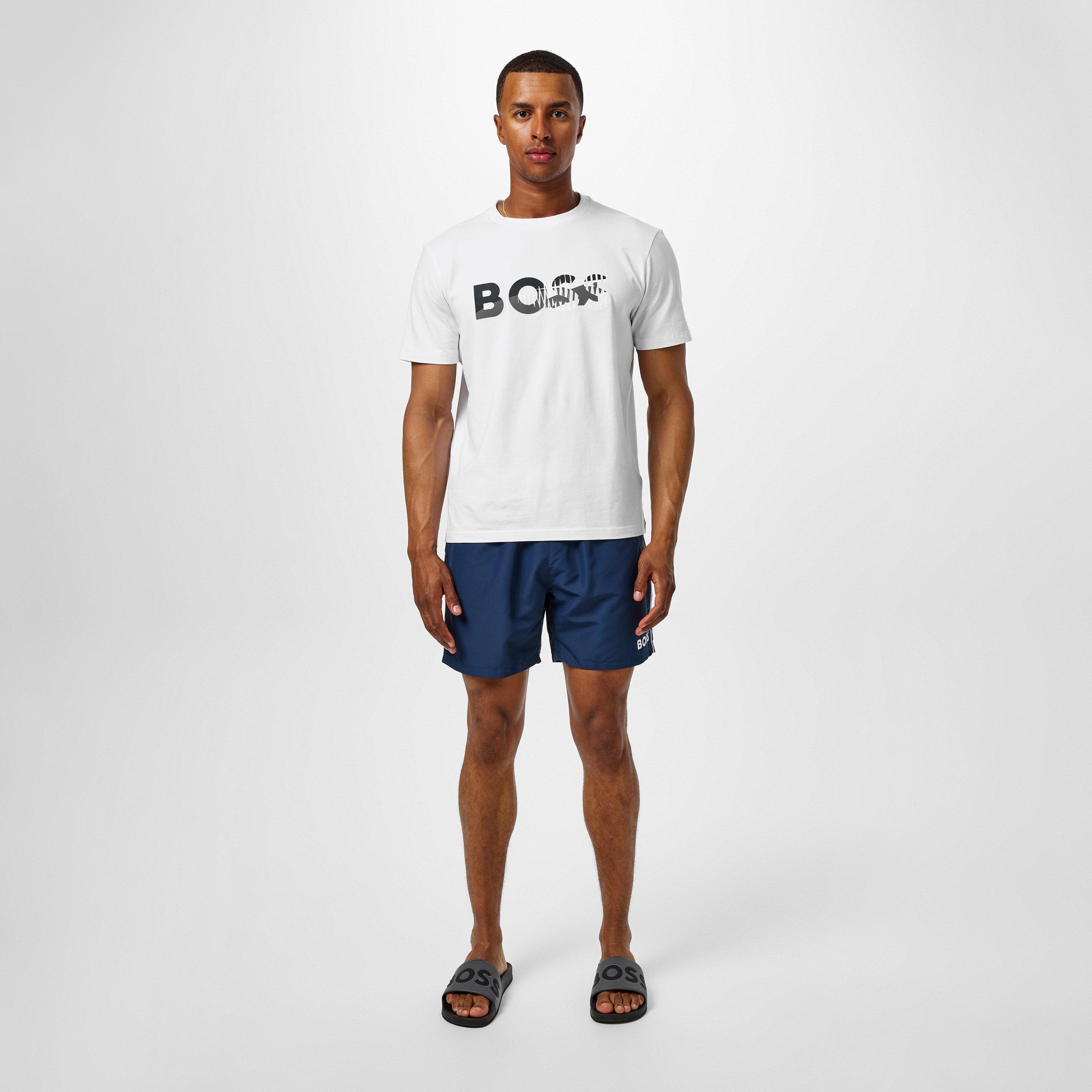 Navy/Wht 413 - Boss - Mens BOSS Bodywear Starfish Swim Shorts - Breathable Mesh - 6