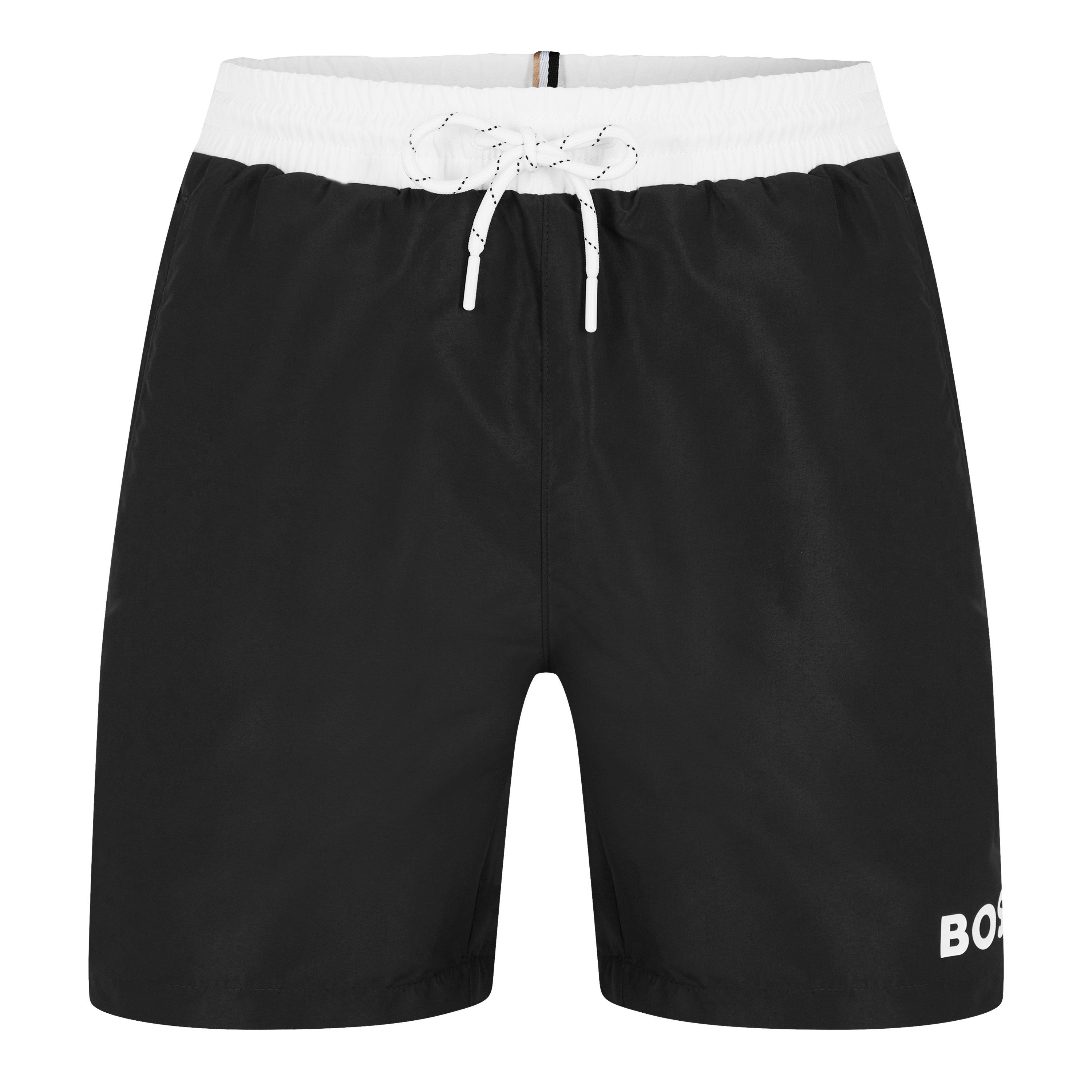 Black/Wht 001 - Boss - Mens BOSS Bodywear Starfish Swim Shorts - Breathable Mesh - 8