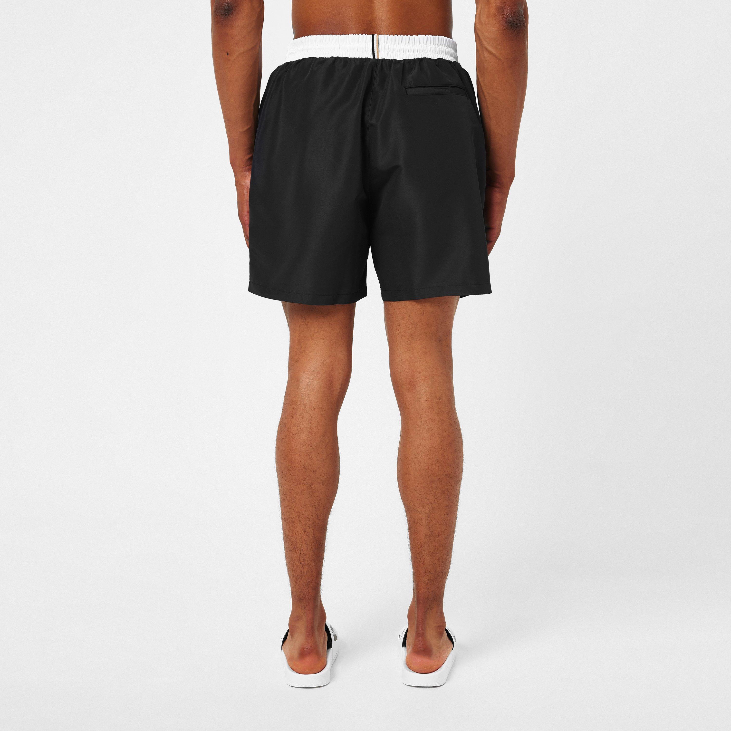Black/Wht 001 - Boss - Mens BOSS Bodywear Starfish Swim Shorts - Breathable Mesh - 4