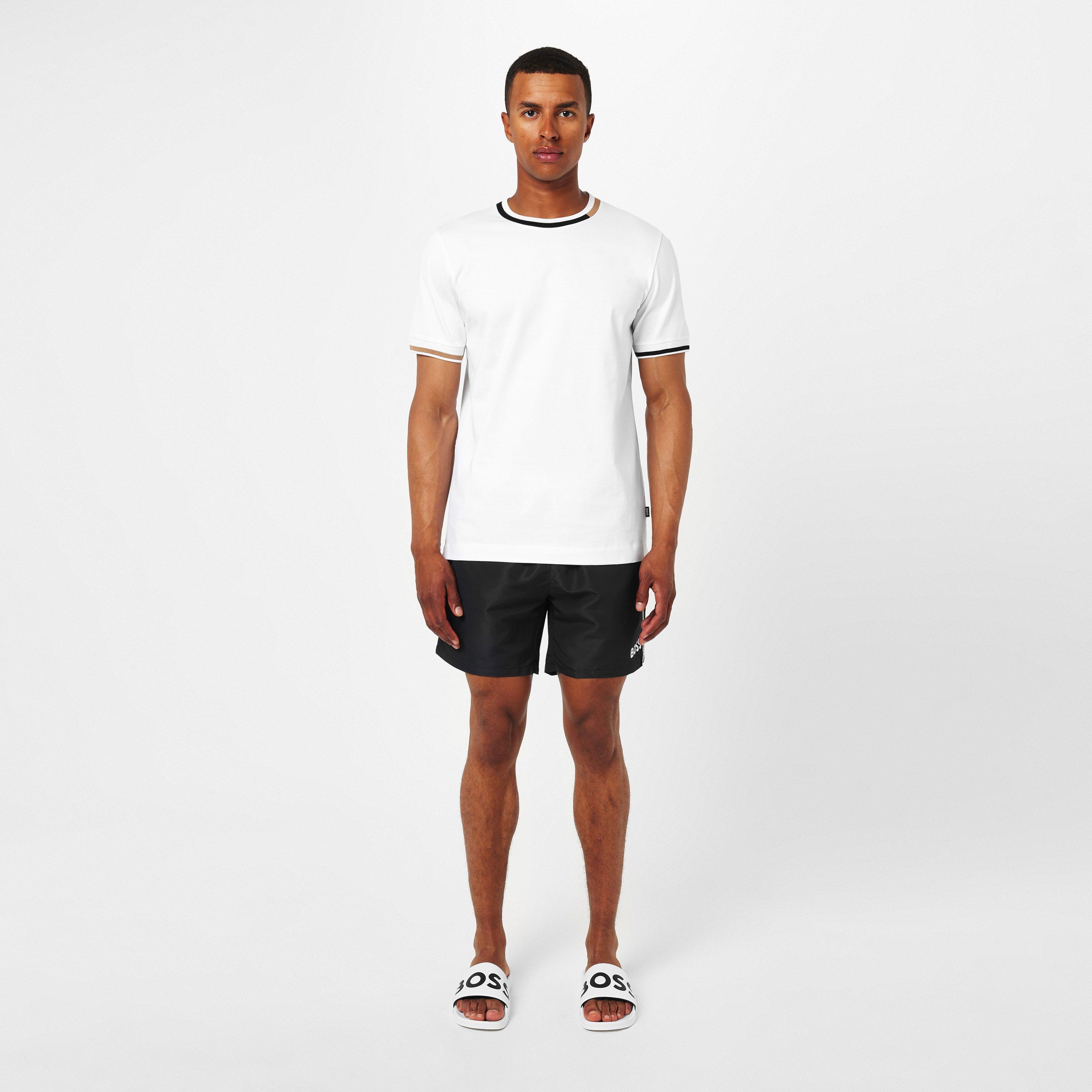 Black/Wht 001 - Boss - Mens BOSS Bodywear Starfish Swim Shorts - Breathable Mesh - 7