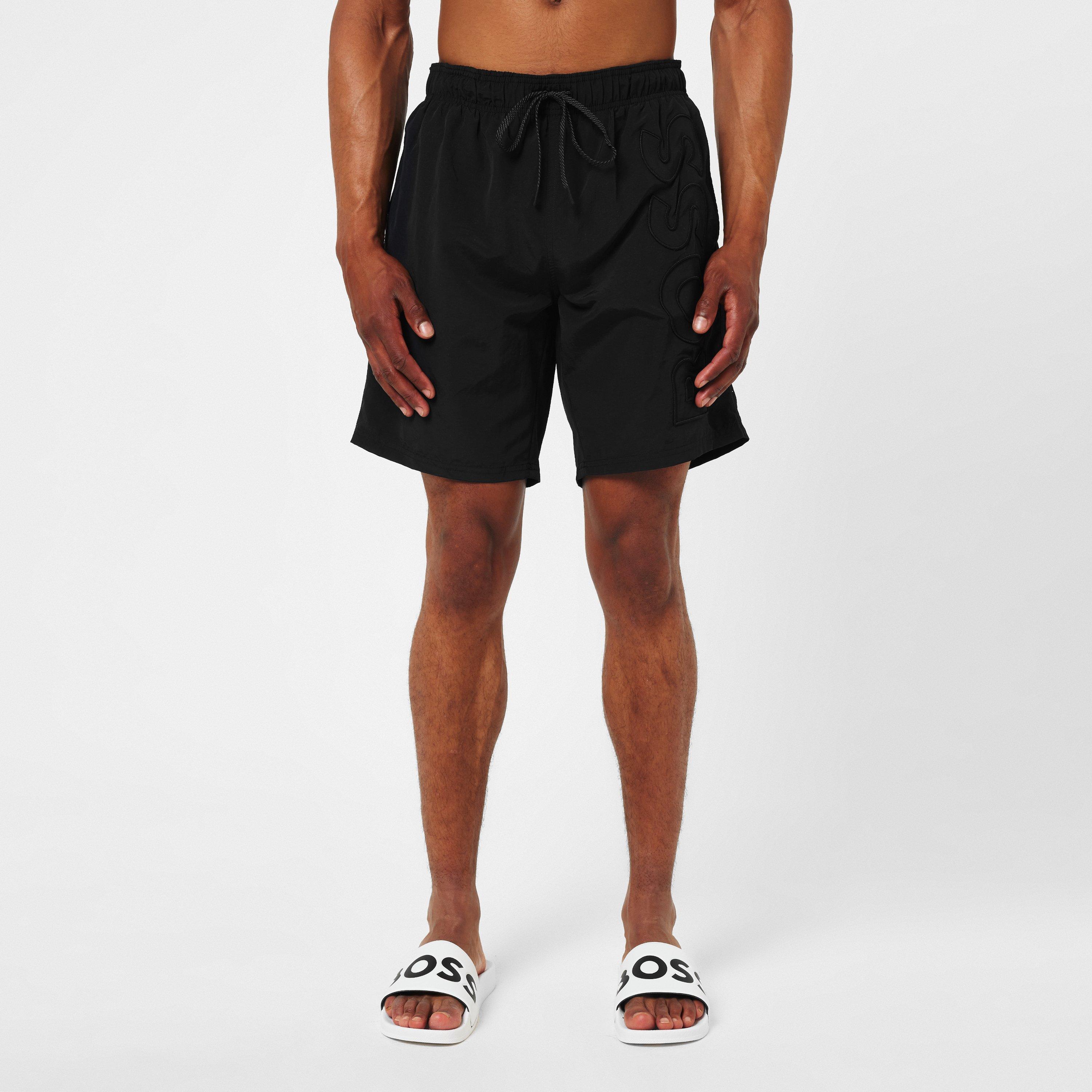 Black 001 - Boss - Men's  Bodywear Whale Swim Shorts, Chlorine-resistant - 3