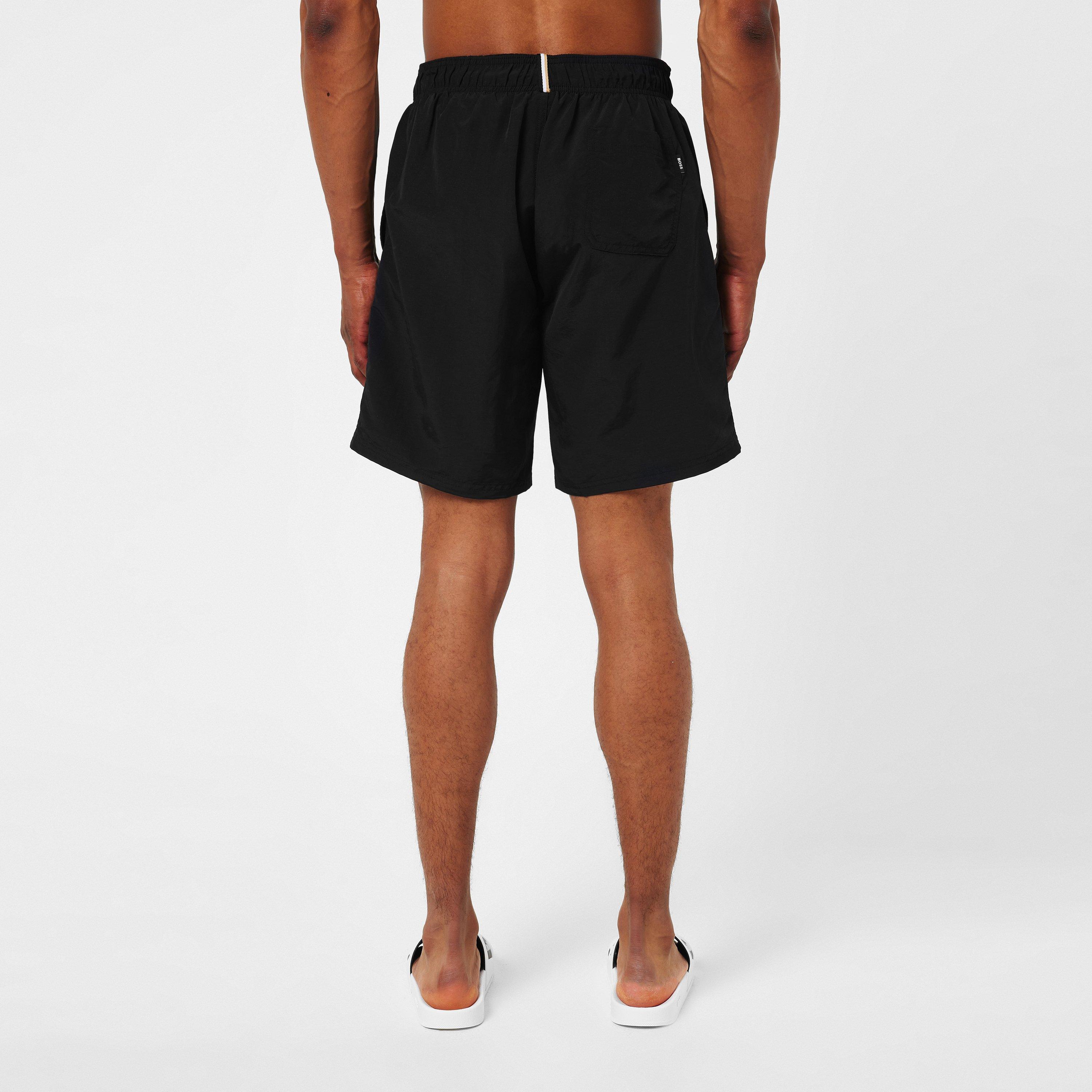 Black 001 - Boss - Men's  Bodywear Whale Swim Shorts, Chlorine-resistant - 4