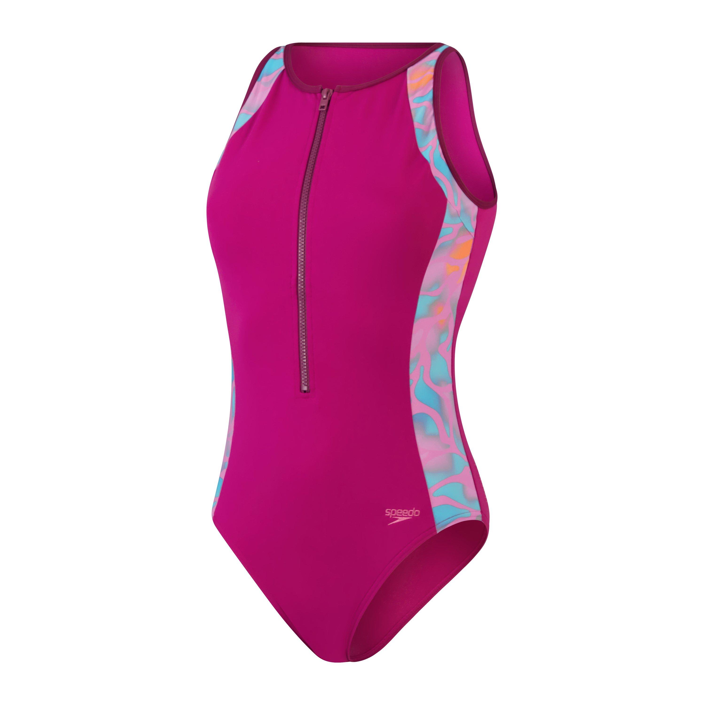 Speedo Women's One Piece Swimsuit - Purple/Orange - 30 (XS)