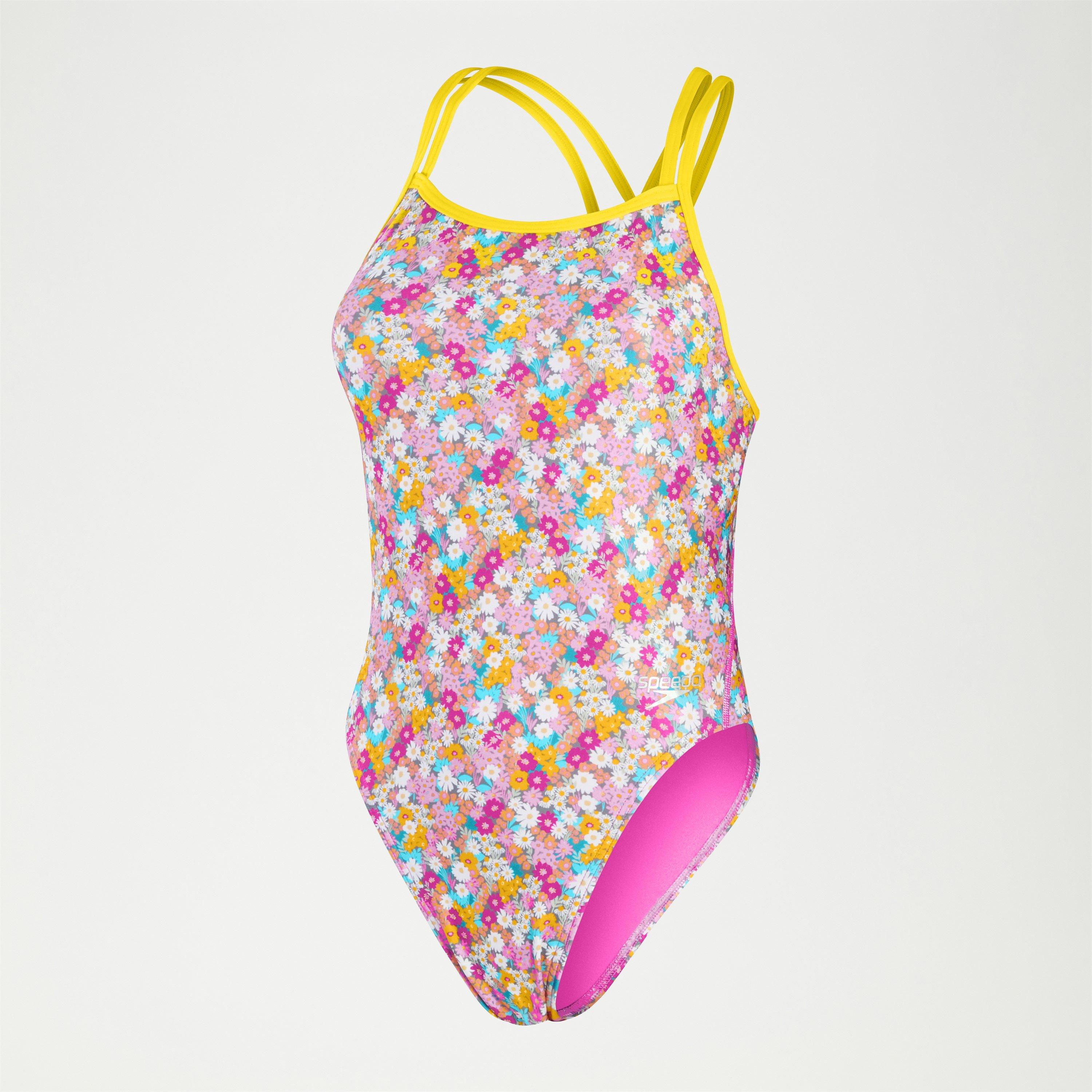 Yellow/Pink - Speedo - Women's Alov Digi Starbk One Piece Swimsuit - 1
