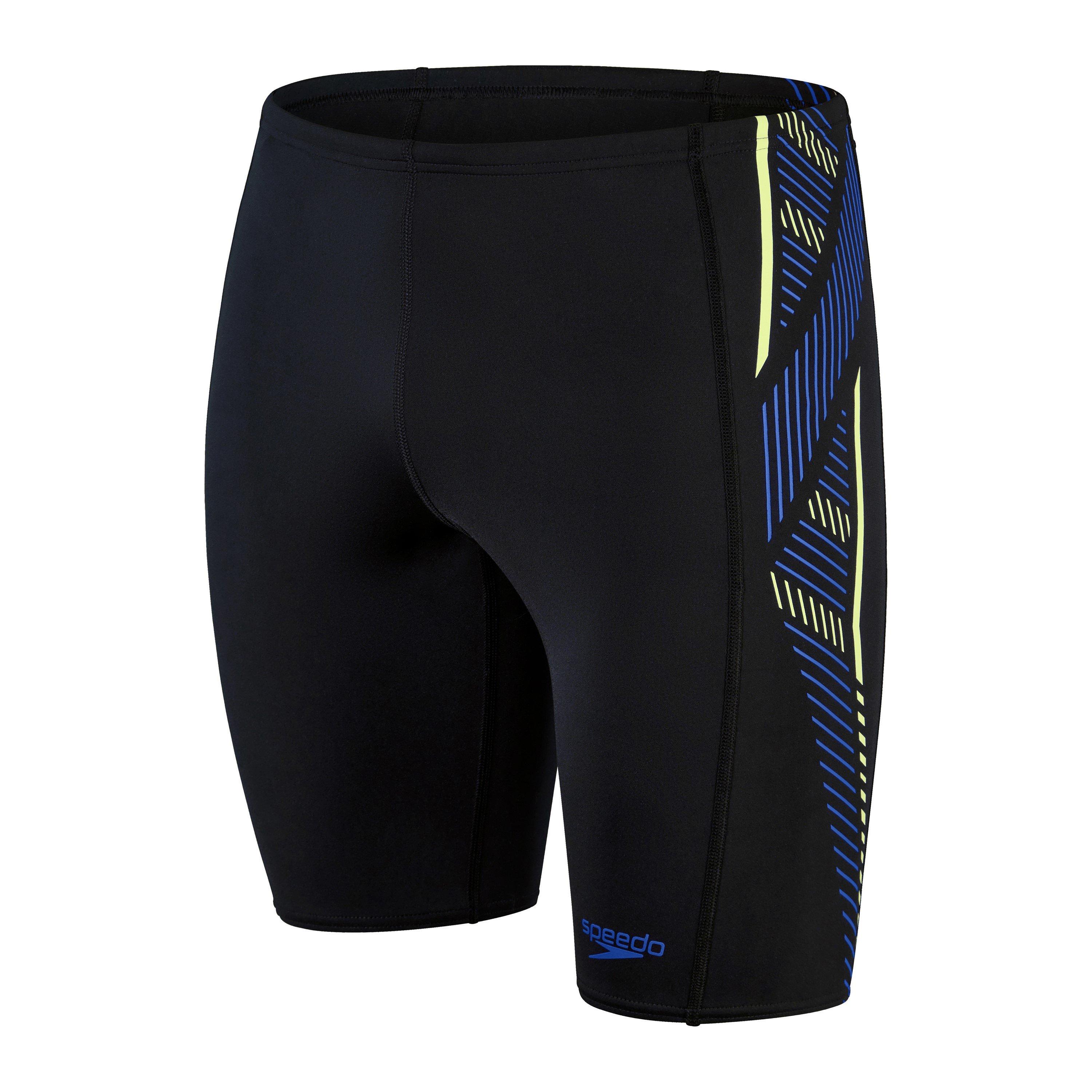 Black/Blue - Speedo - Men's Tech Panel Jam Swim Shorts - 1