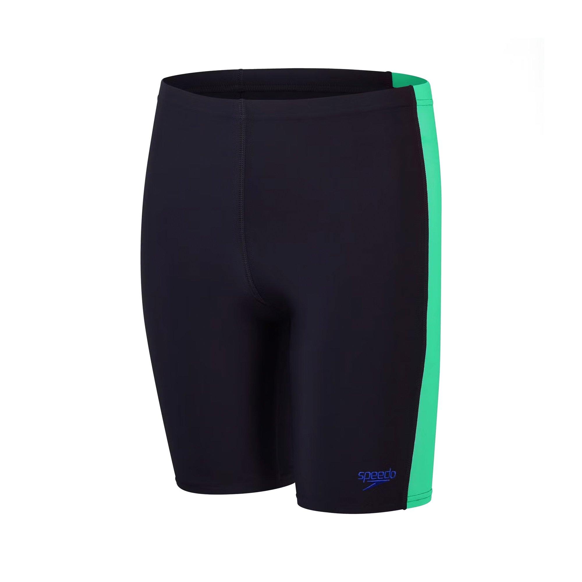 Black/H GR/P BL - Speedo - Colourblock Rash Top & Jammer Set - 4