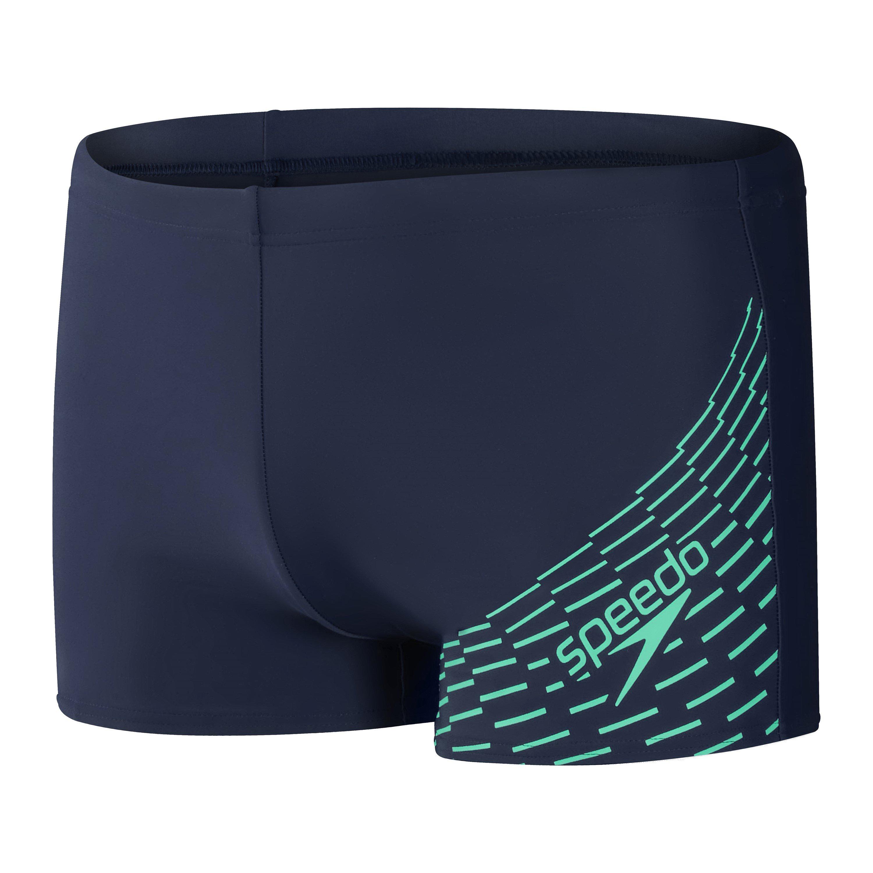 Speedo Men's Medley Logo Swim Shorts - Navy/Green - 28