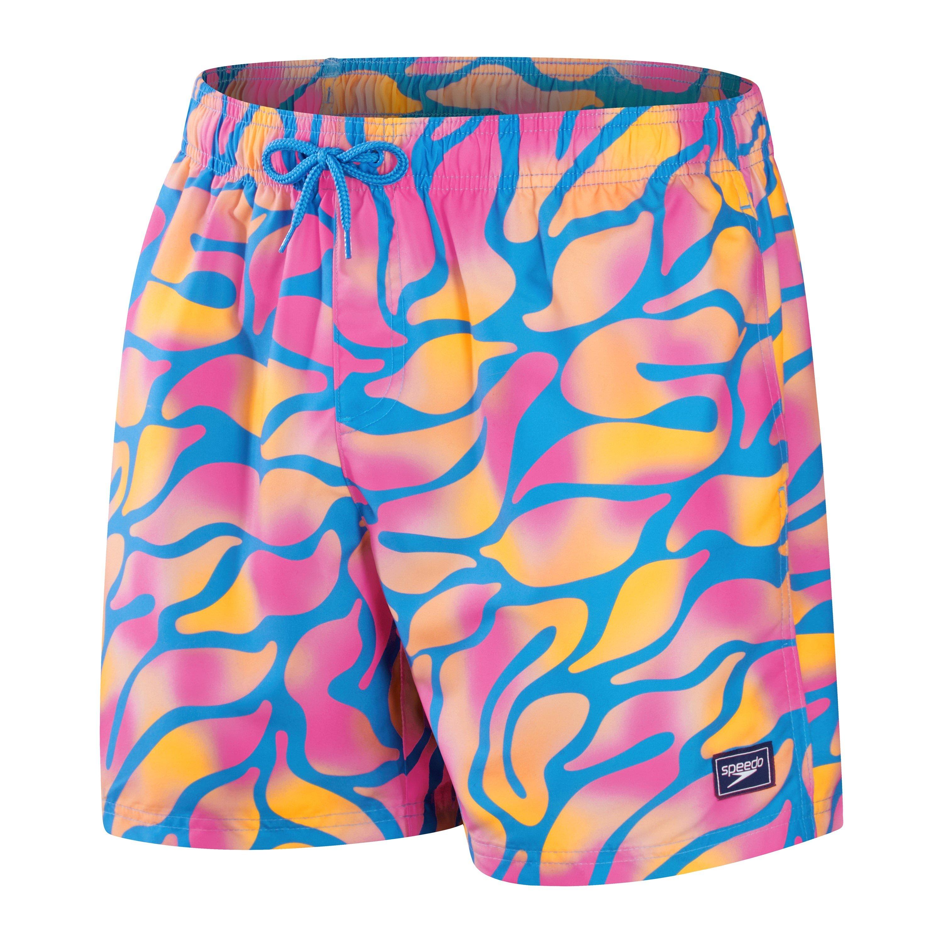 Speedo Men's Swim Shorts - Blue/Yellow - X Small