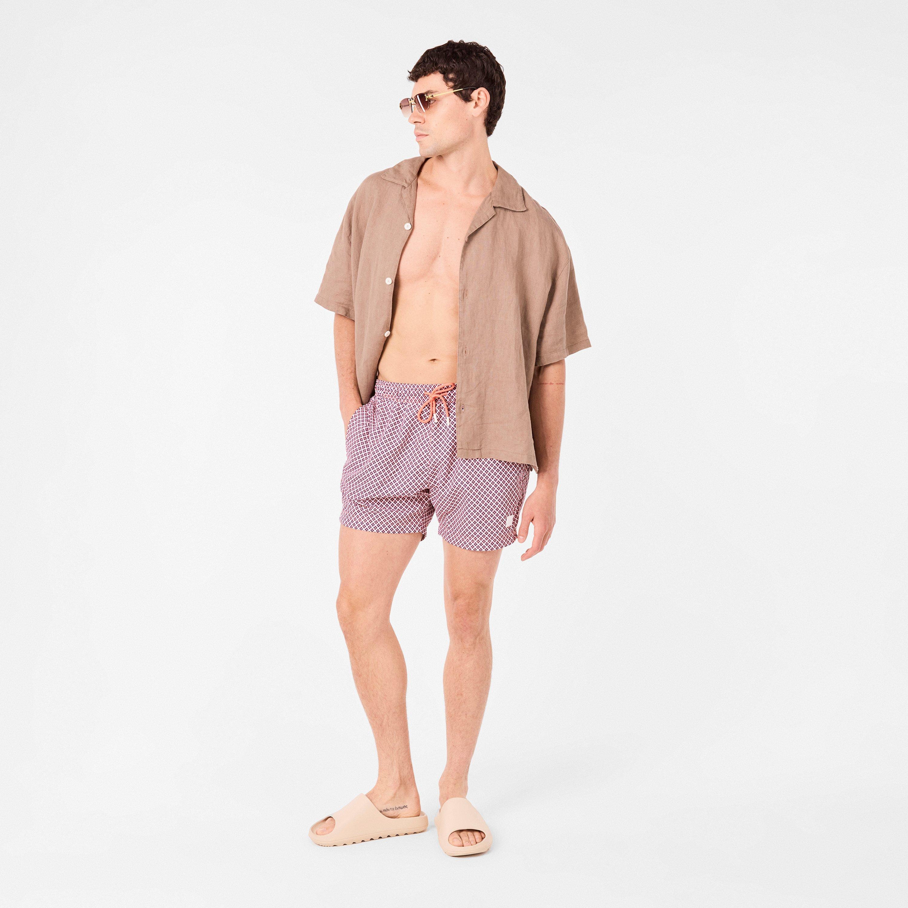 Bright Pink 671 - Boss - Men's BW Vibe SwimShort Stylish Swim Shorts - 6