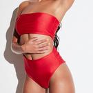Rouge - Ensemble bikini avec haut bandeau et bas taille haute à jambes hautes - ISAWITFIRST Slinky Bandeau Bikini Set - 2