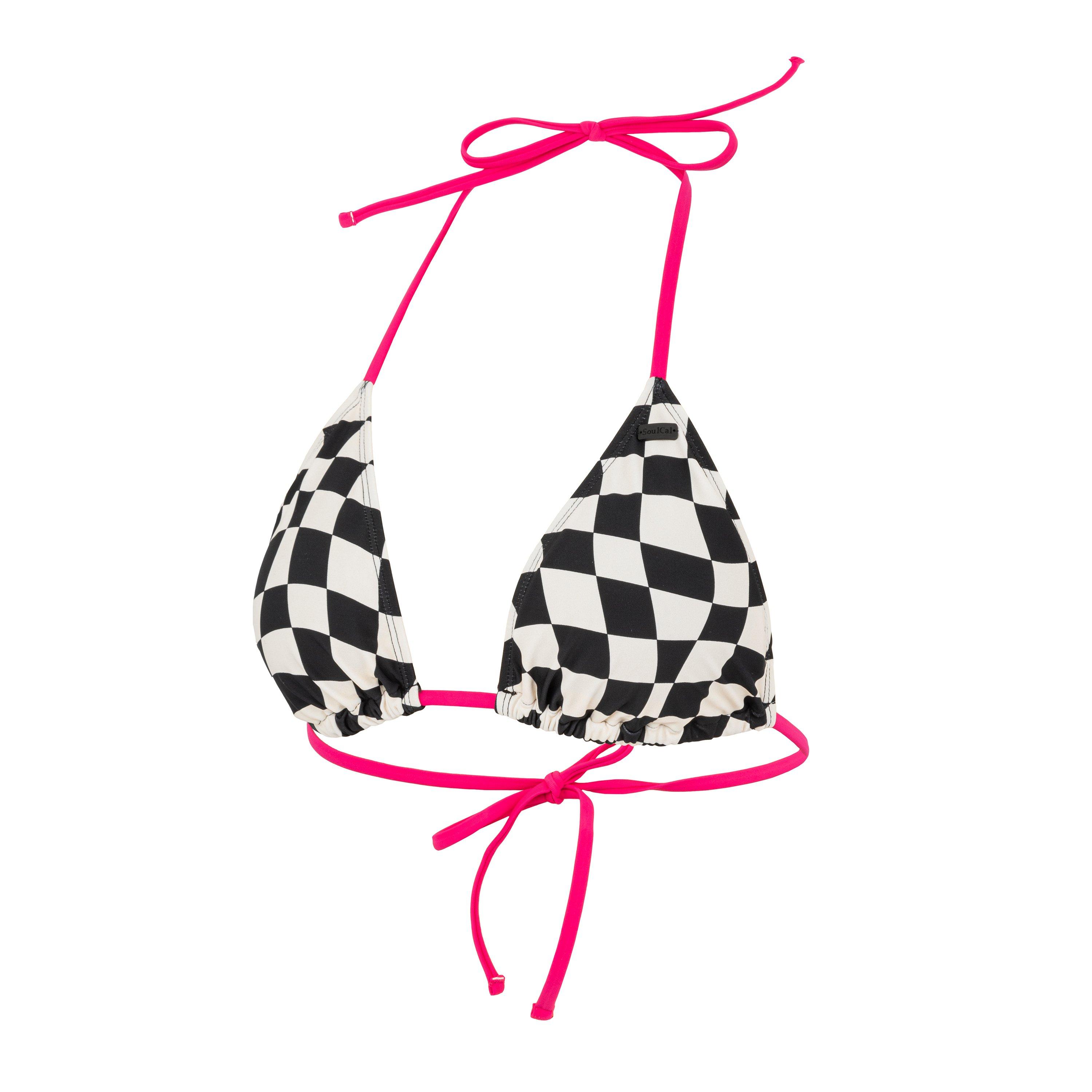 Black Check - SoulCal - Tie Bikini Top Womens - 3