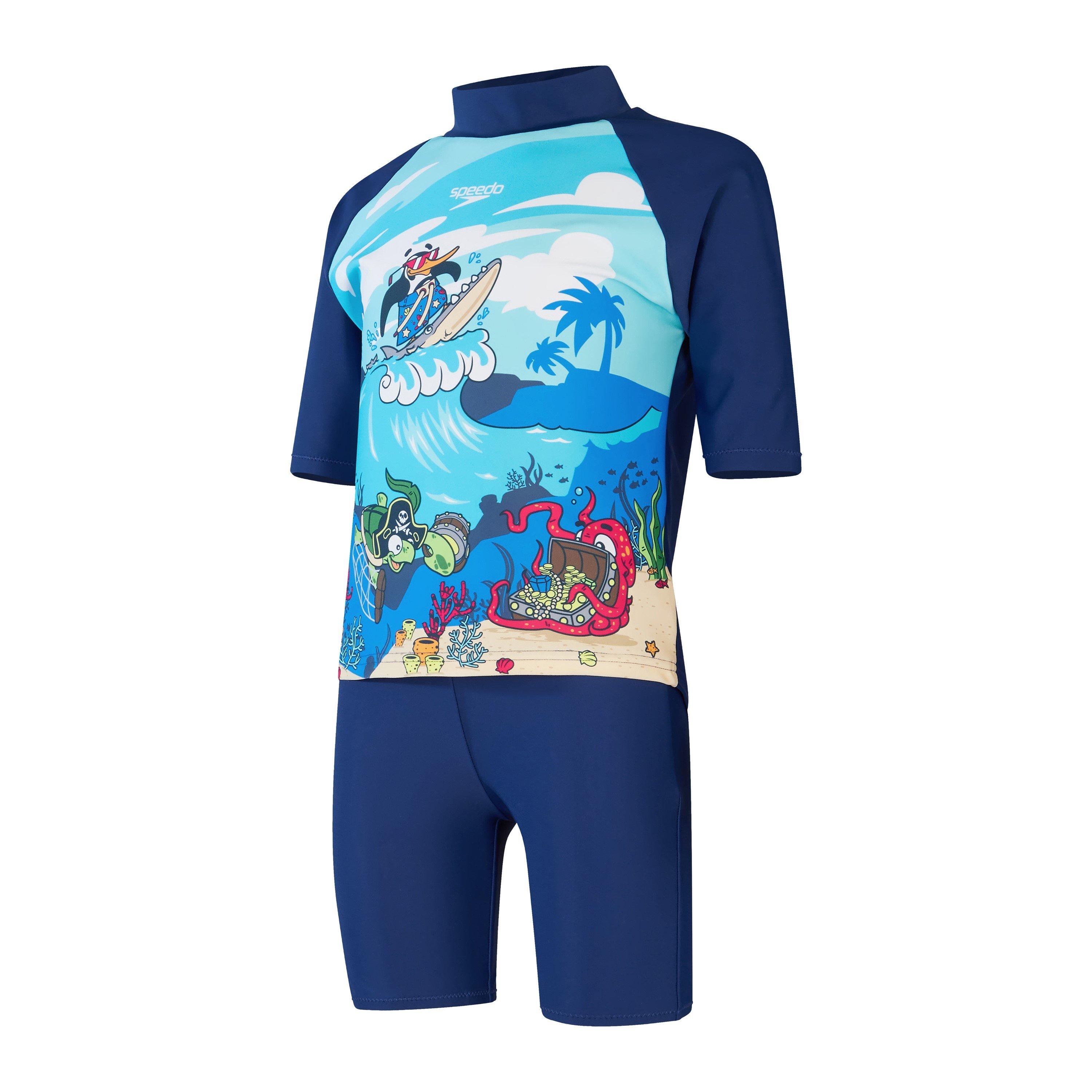 Blue/Blue - Speedo - Rash Top Set In99 - 1