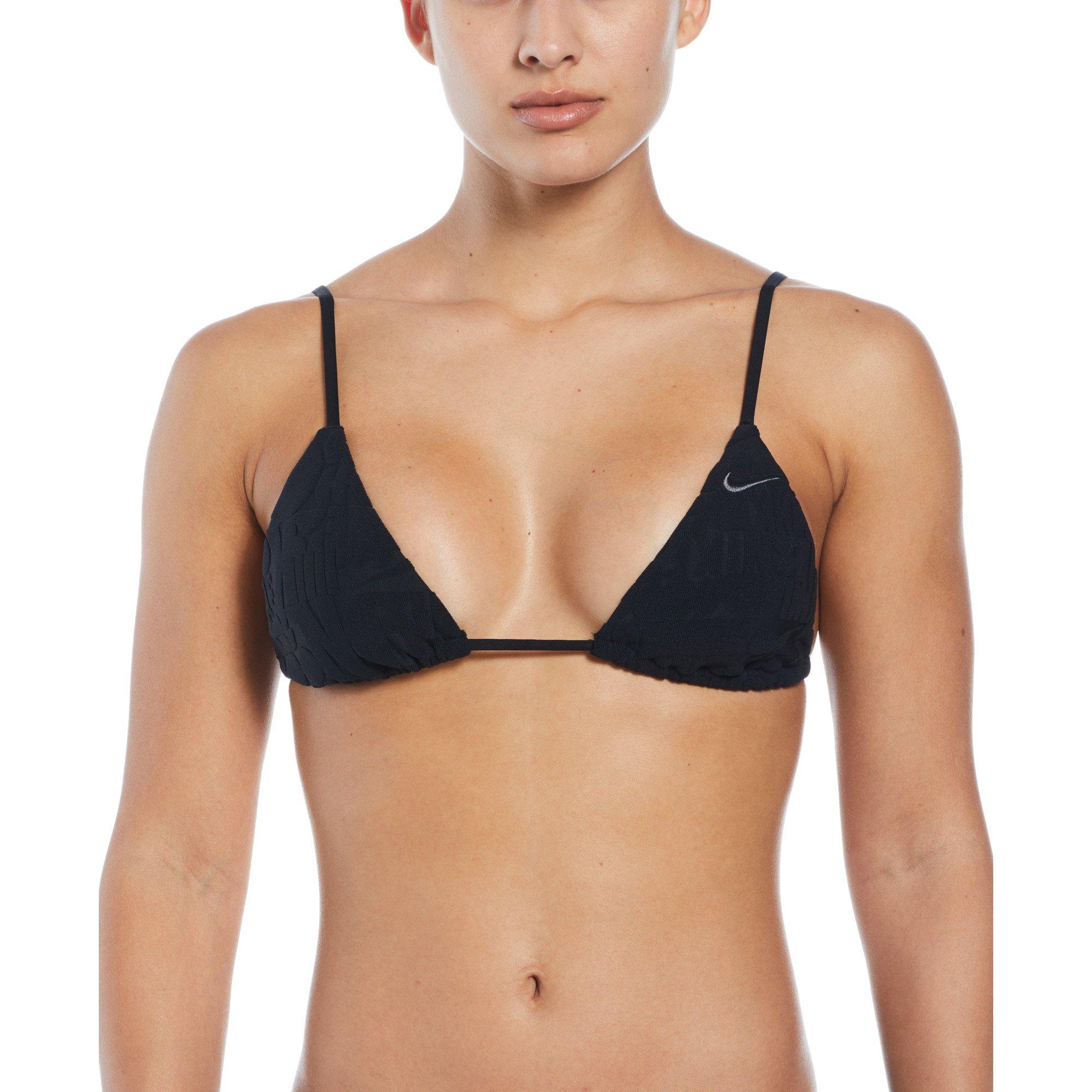 Black - Nike - Retro Flow Tie String Bikini Top - 1