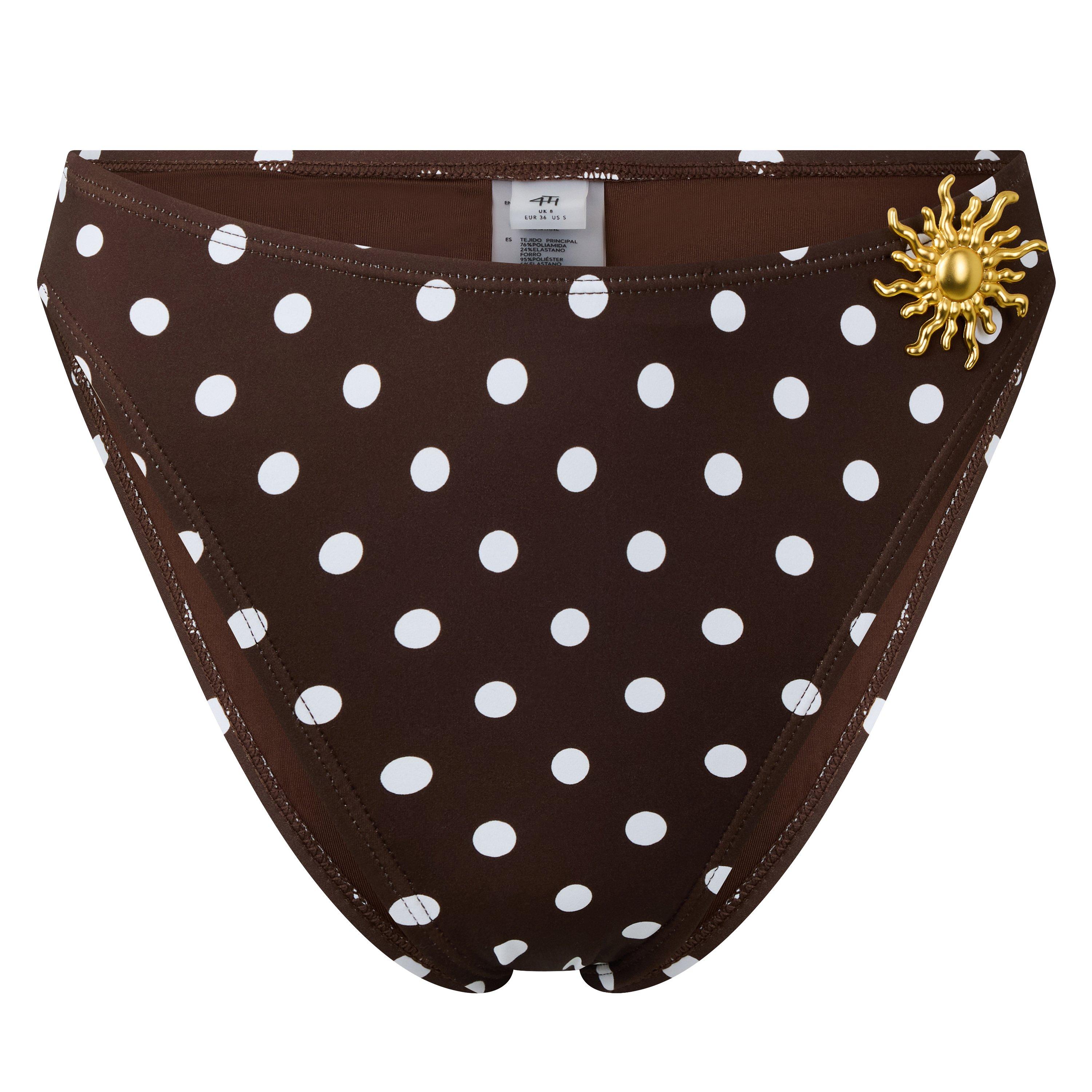 4Th And Reckless Women's Harri High Leg Bikini Bottoms - Brown - 14 (L)