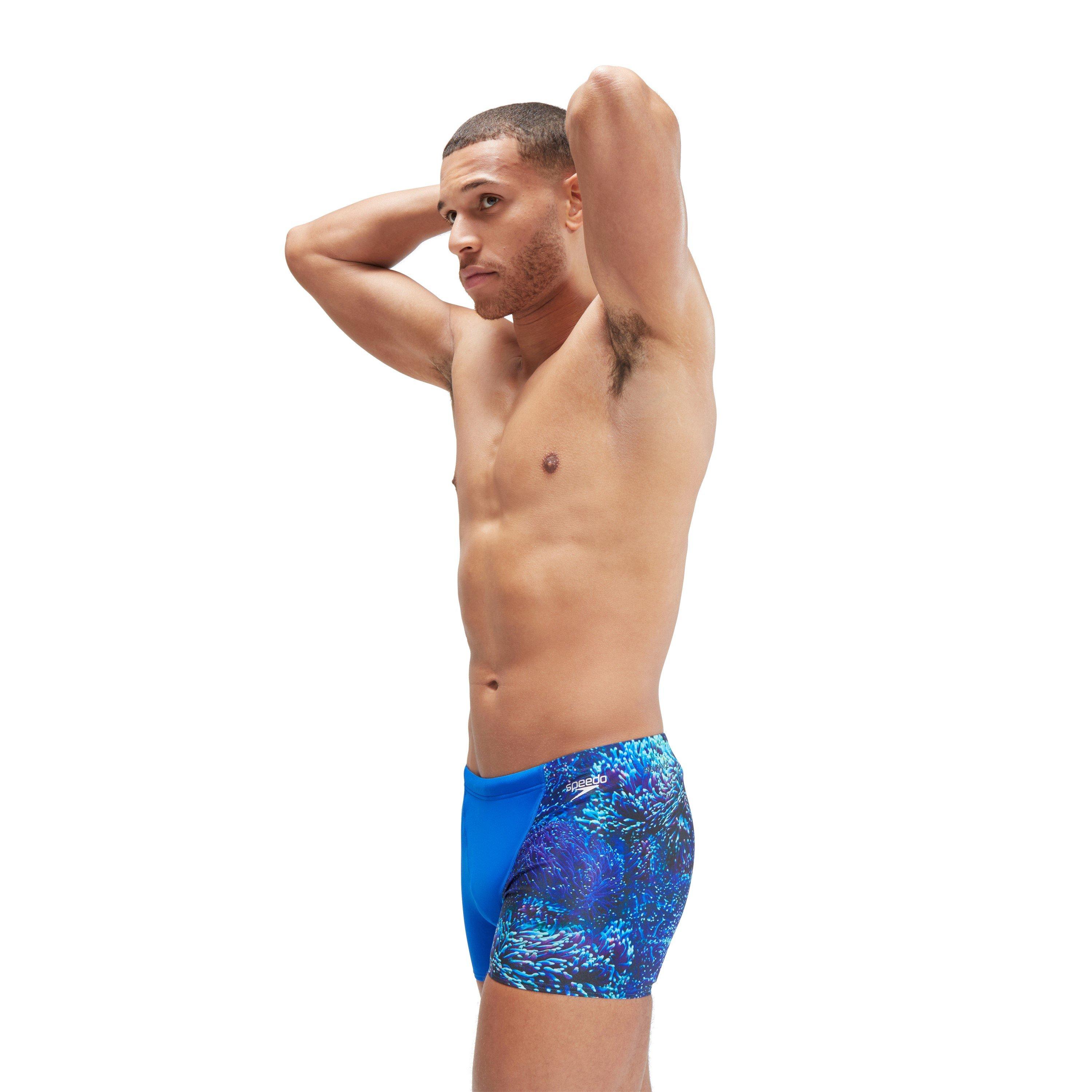 Blau/Blau - Speedo - All Over Print V-Cut Aquashorts Mens - 3
