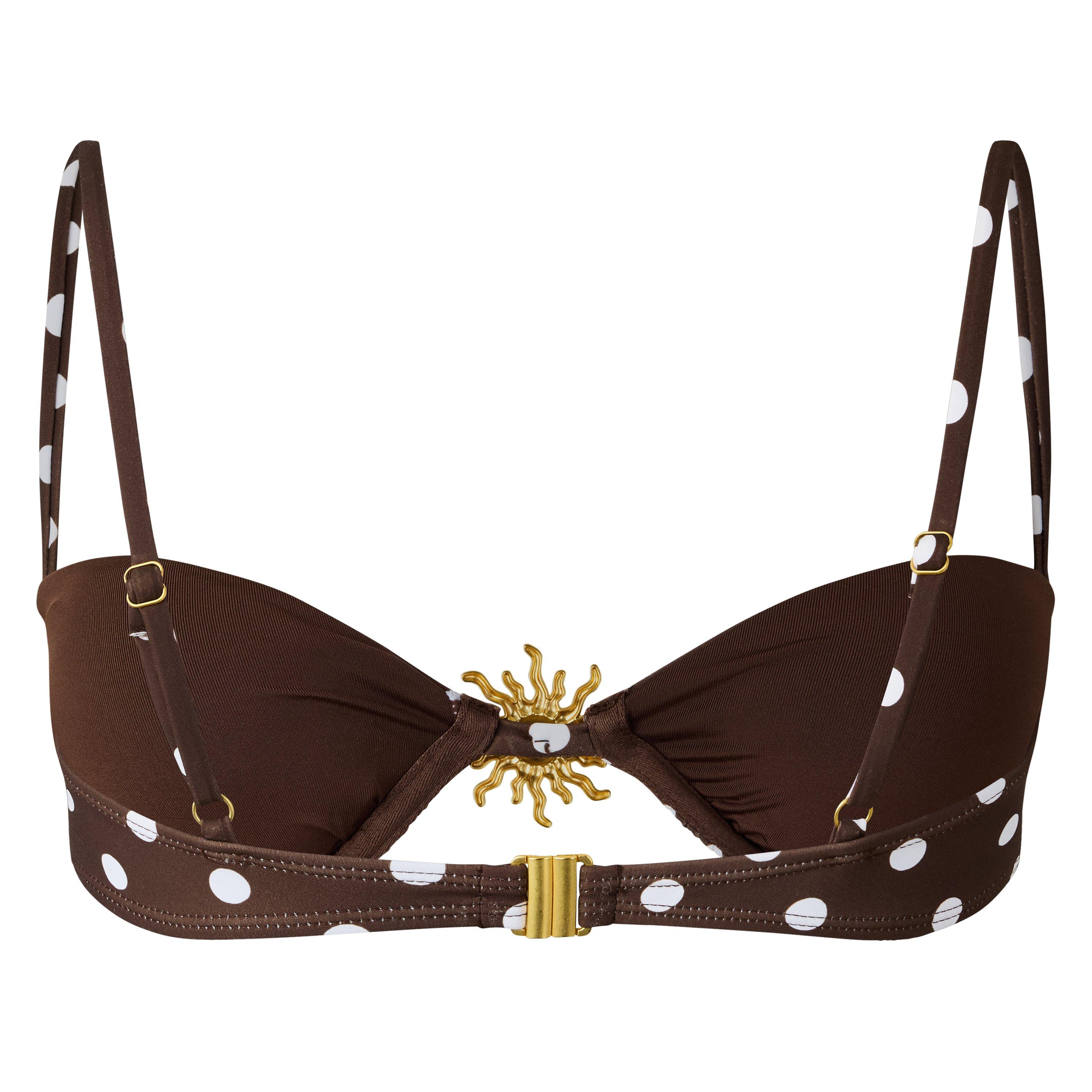 Brown - 4th and Reckless - Women's Harri Balconette Bikini Top - 2